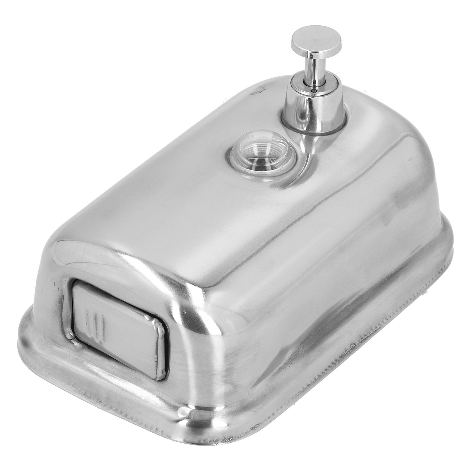Soap Dispenser Manual Wall Mounted Stainless Steel Shower Gel Shampoo Hand view 9
