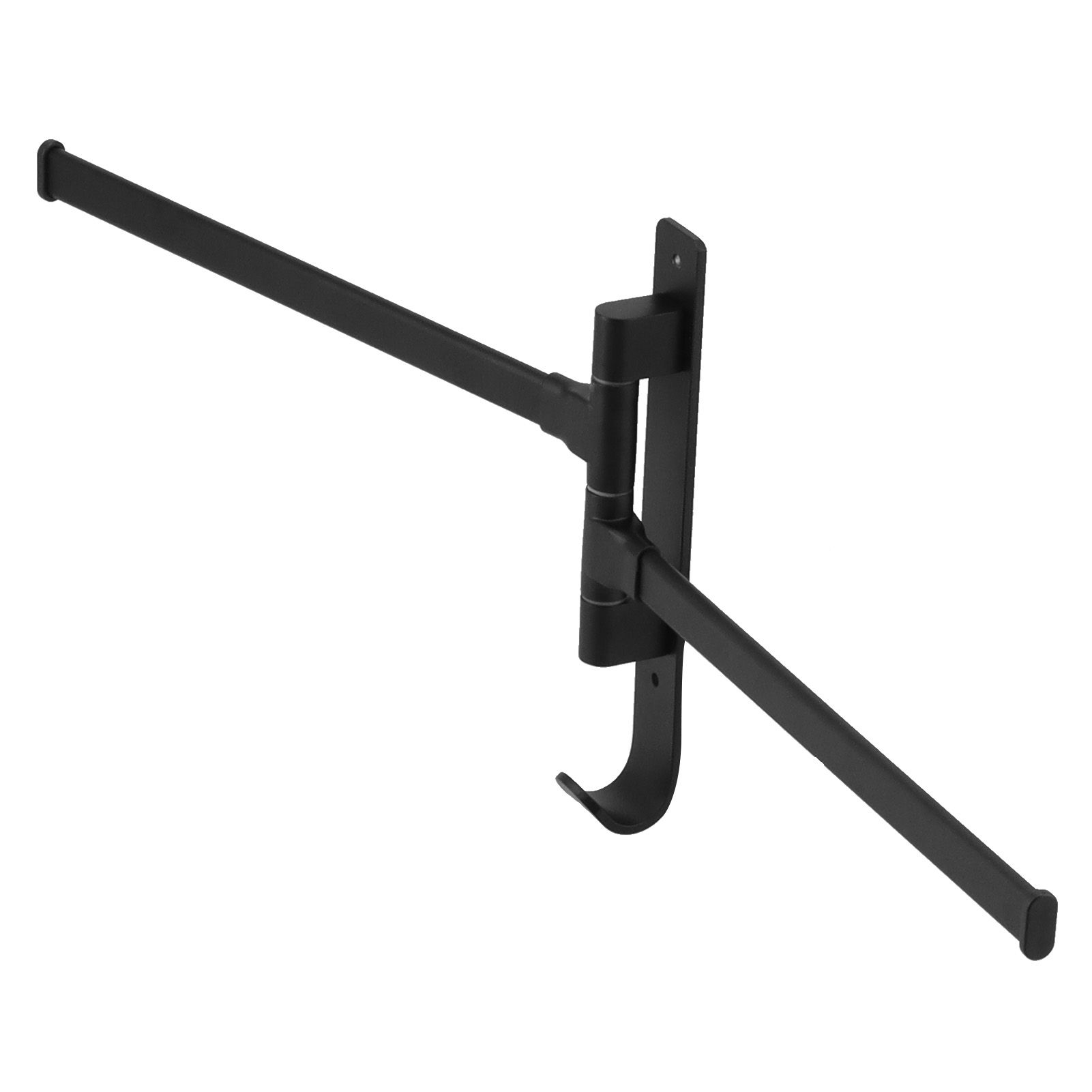 Towel Bar Wall Mounted Rotating Collapsible Space Aluminum Towel Rack for Bathroom view 3