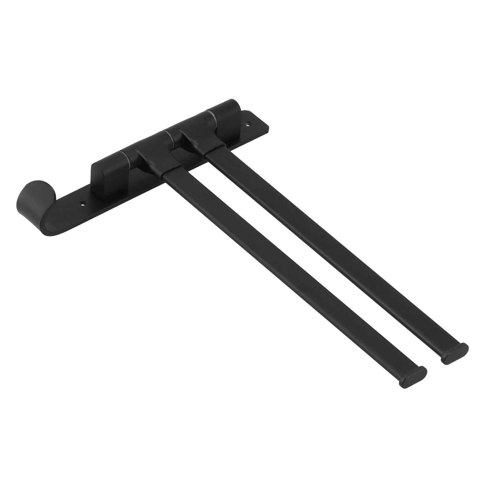 Towel Bar Wall Mounted Rotating Collapsible Space Aluminum Towel Rack for Bathroom view 9