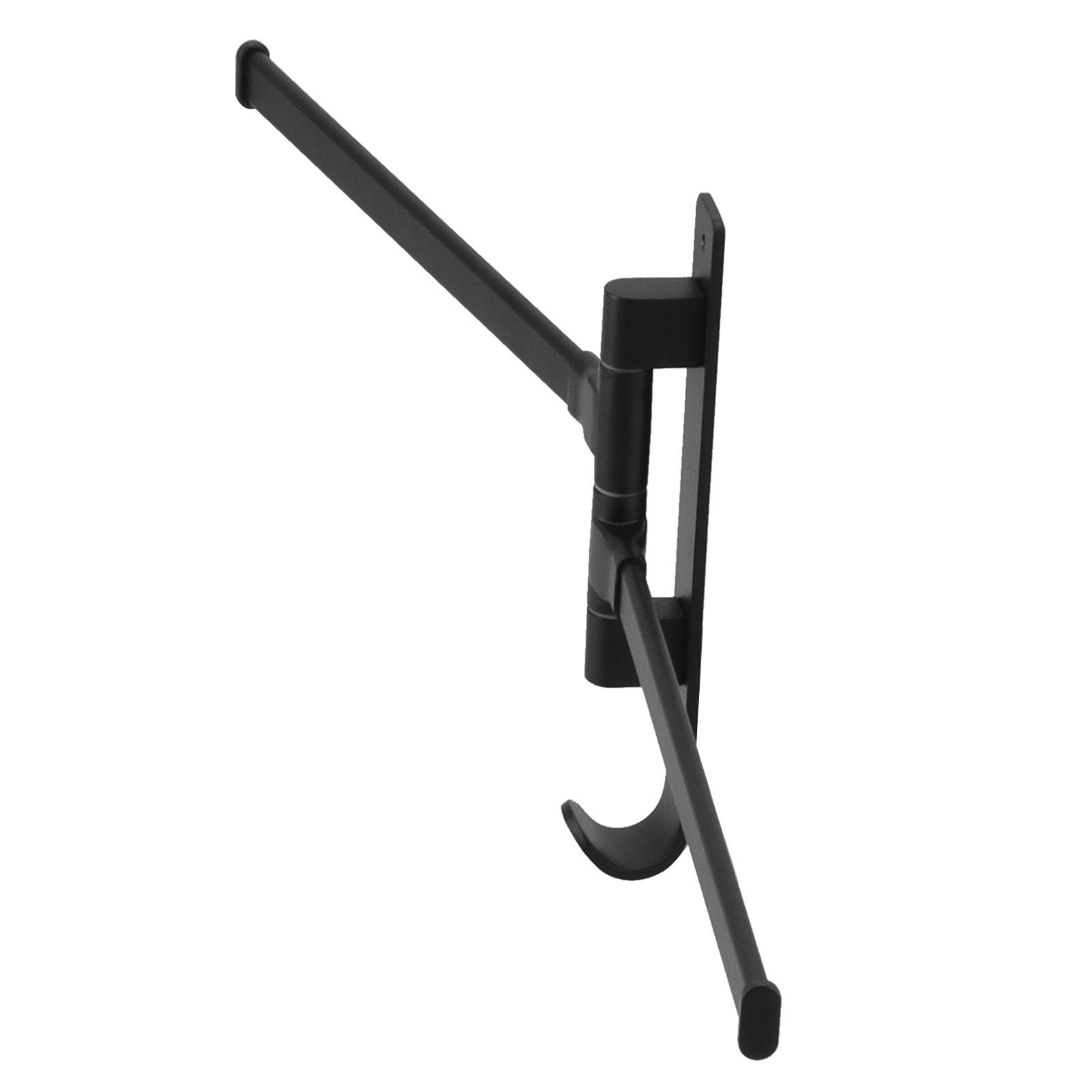 Towel Bar Wall Mounted Rotating Collapsible Space Aluminum Towel Rack for Bathroom view 14