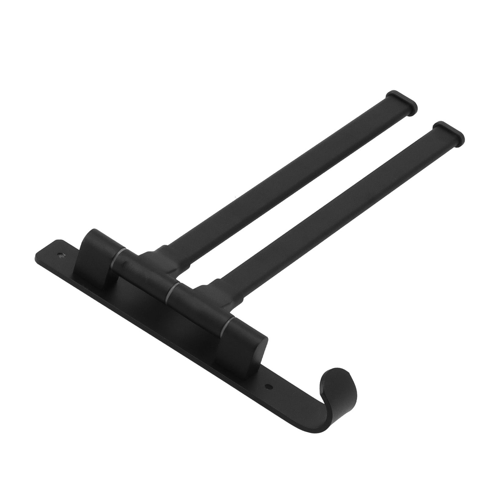 Towel Bar Wall Mounted Rotating Collapsible Space Aluminum Towel Rack for Bathroom view 15