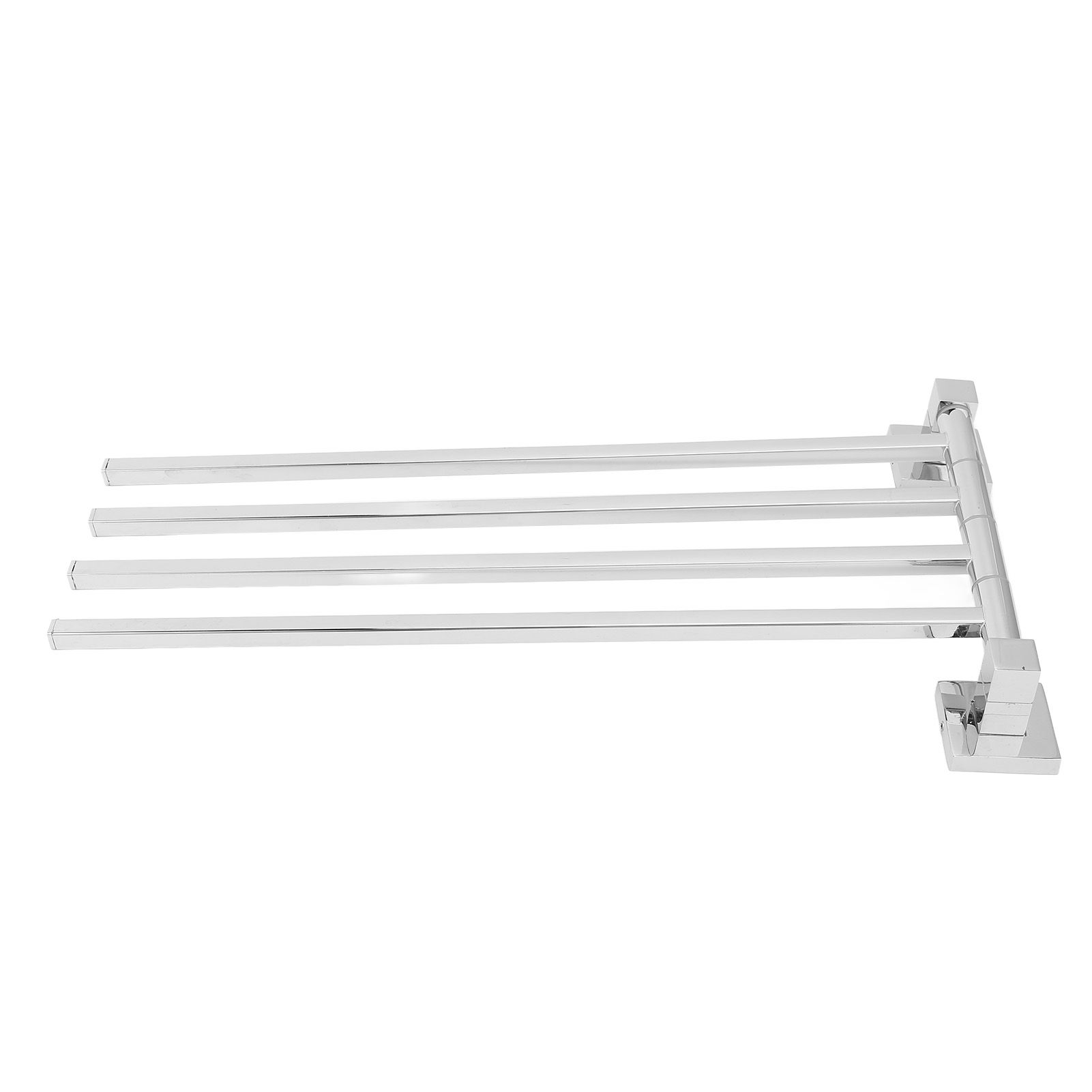 Stainless Steel Towel Rack Bar 180° Rotatable Towel Bathrobe Hanger Holder for view 3