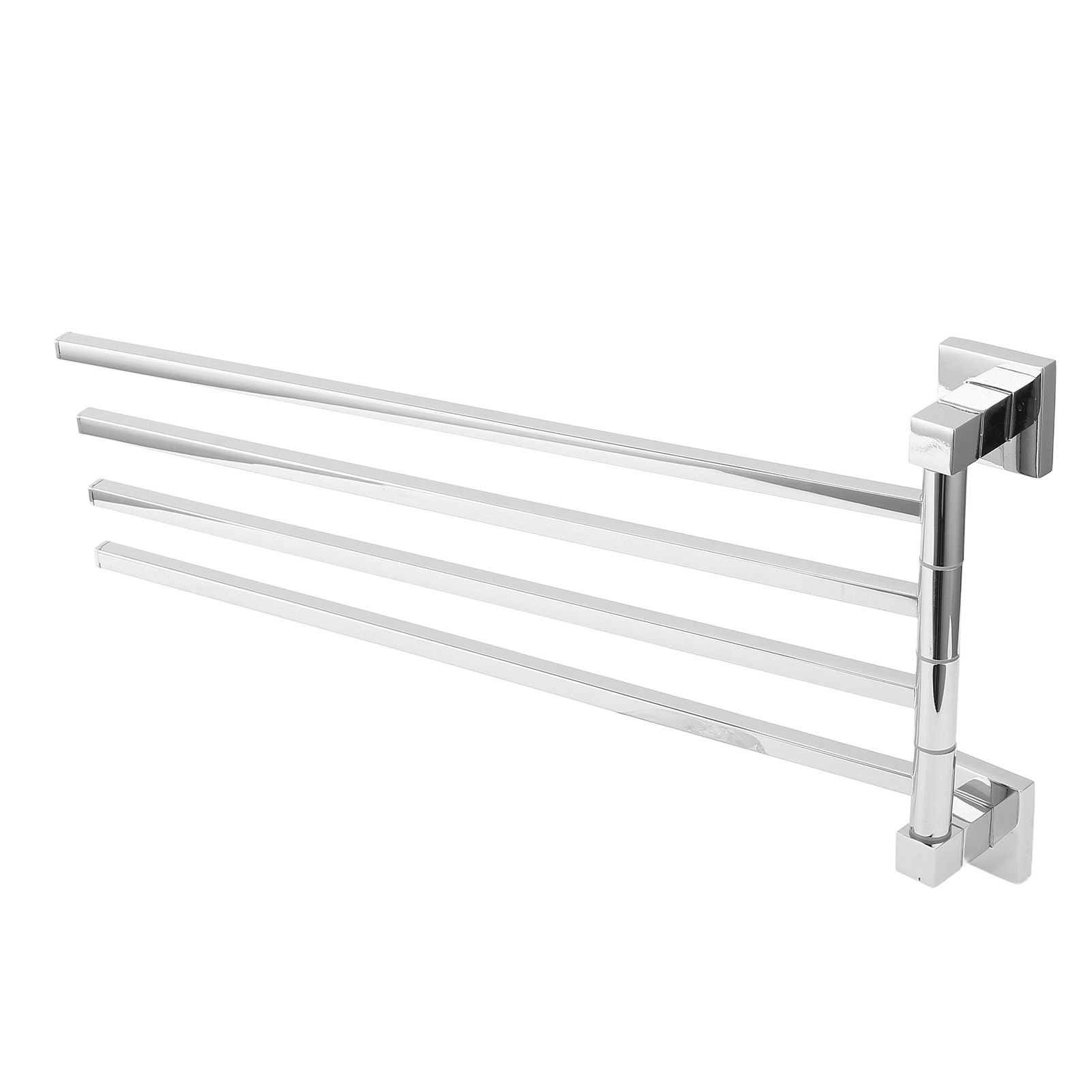Stainless Steel Towel Rack Bar 180° Rotatable Towel Bathrobe Hanger Holder for view 5