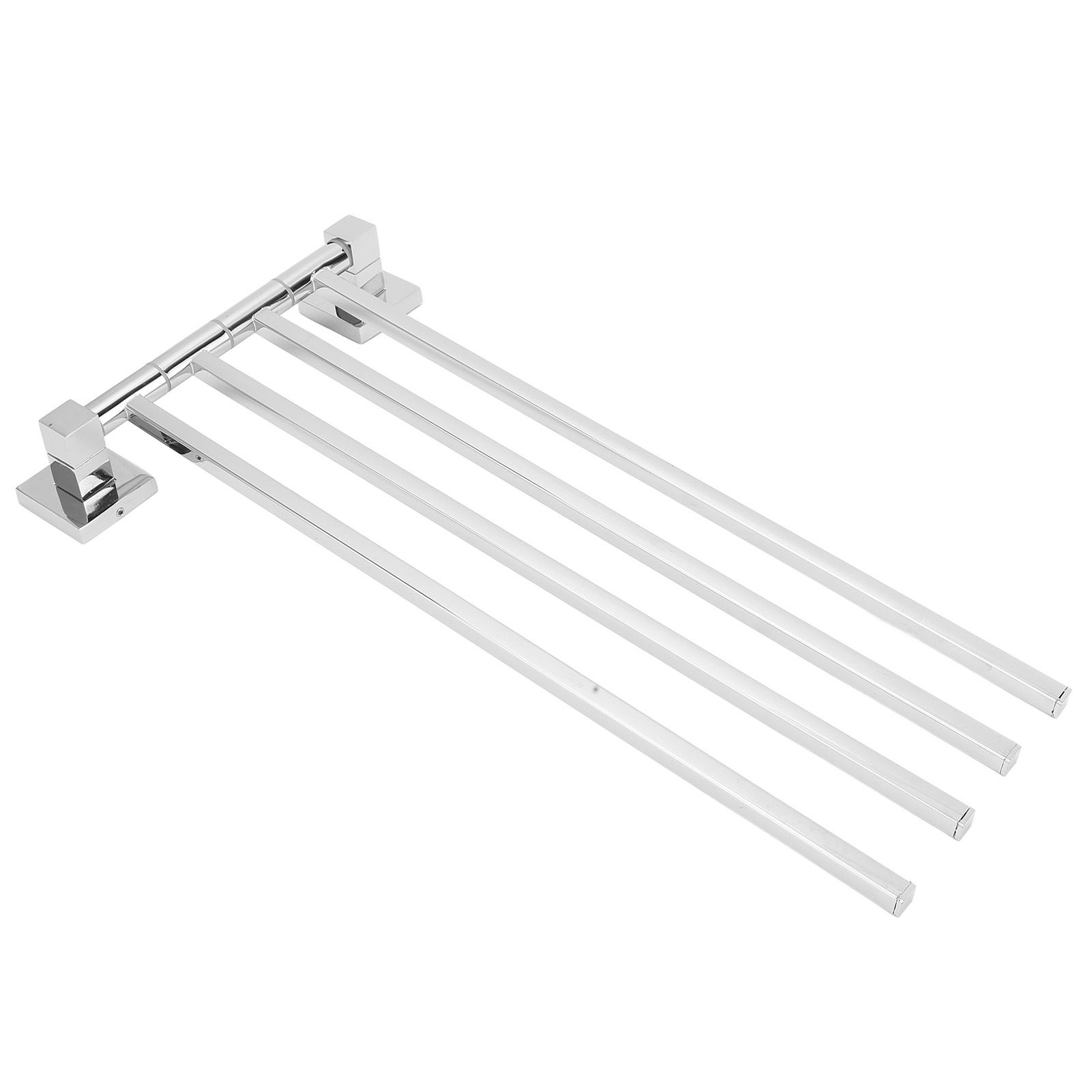 Stainless Steel Towel Rack Bar 180° Rotatable Towel Bathrobe Hanger Holder for view 7