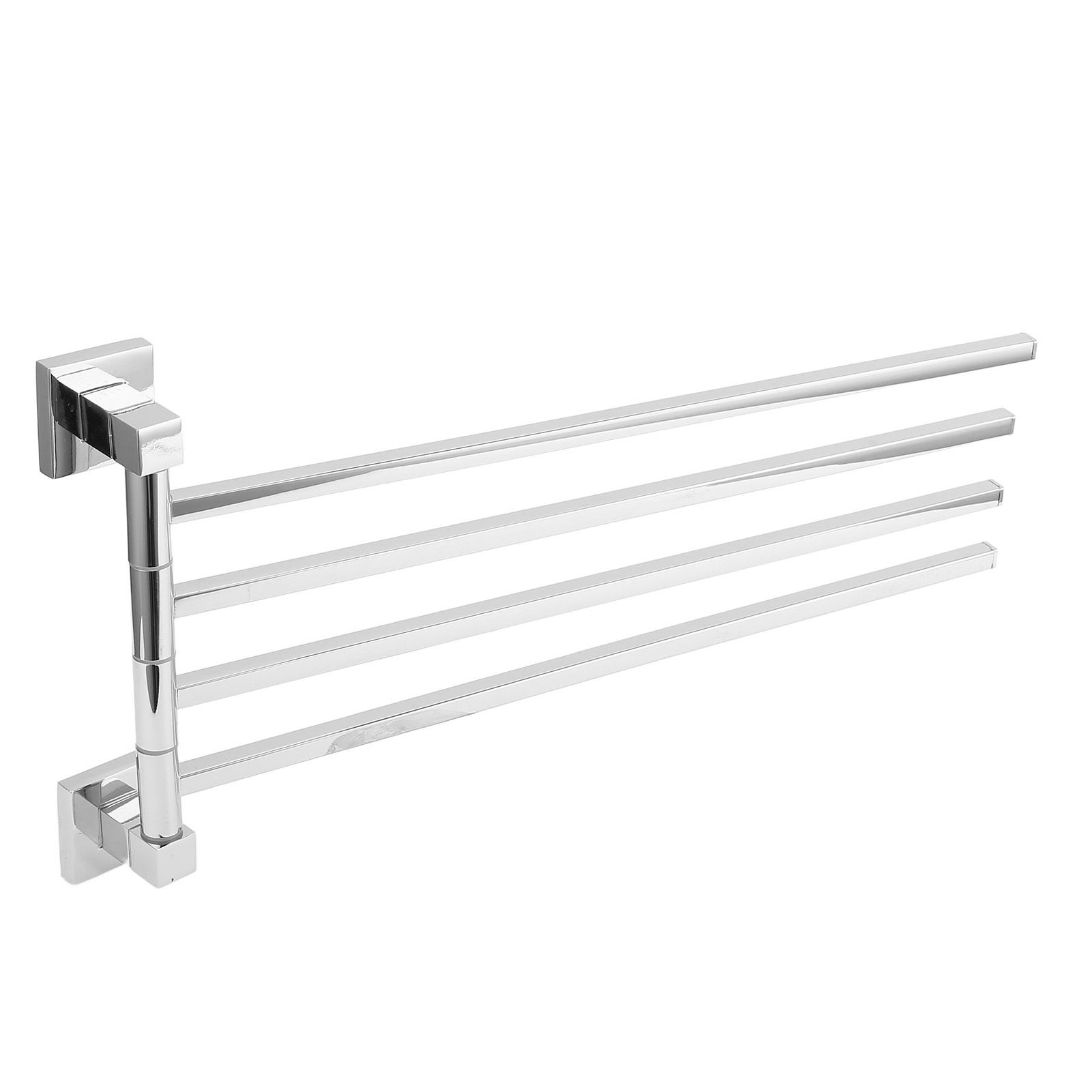Stainless Steel Towel Rack Bar 180° Rotatable Towel Bathrobe Hanger Holder for view 8
