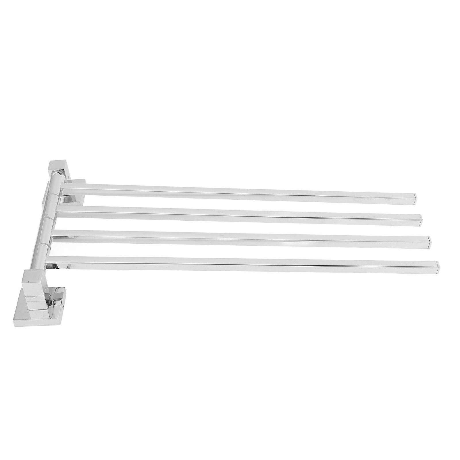Stainless Steel Towel Rack Bar 180° Rotatable Towel Bathrobe Hanger Holder for view 10