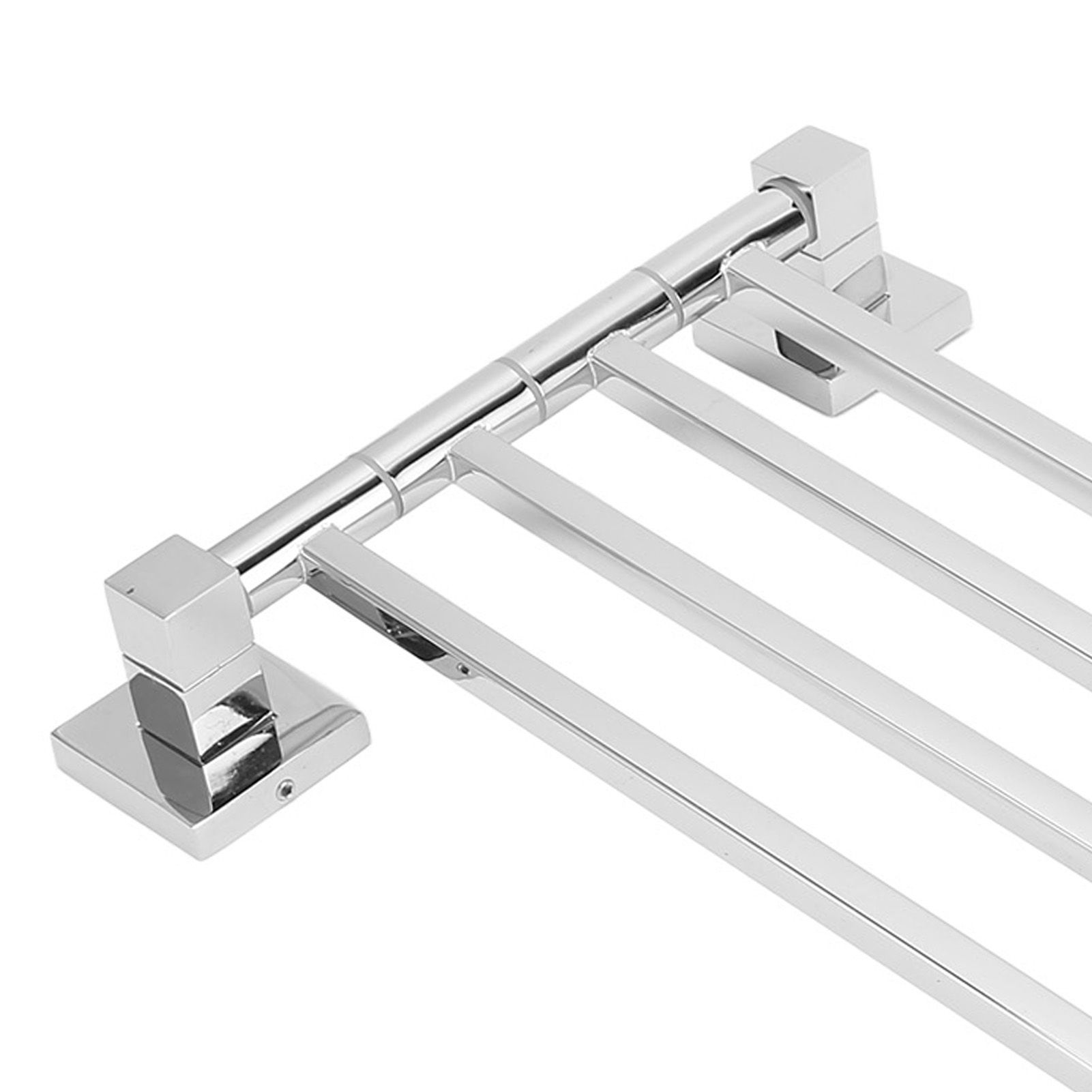 Stainless Steel Towel Rack Bar 180° Rotatable Towel Bathrobe Hanger Holder for view 14