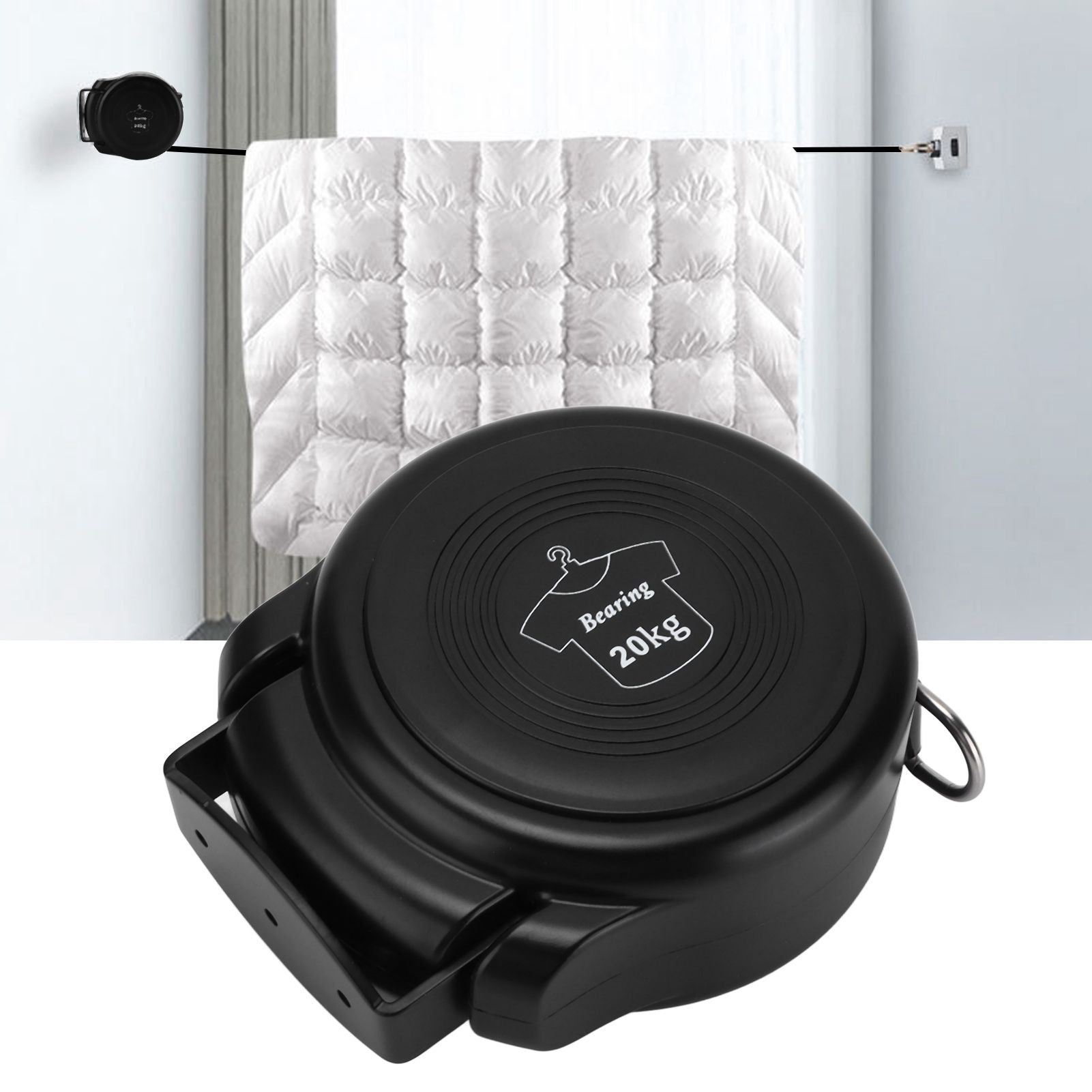 Retractable Clothesline Heavy Duty Adjustable Indoor Outdoor Clothes Drying view 12