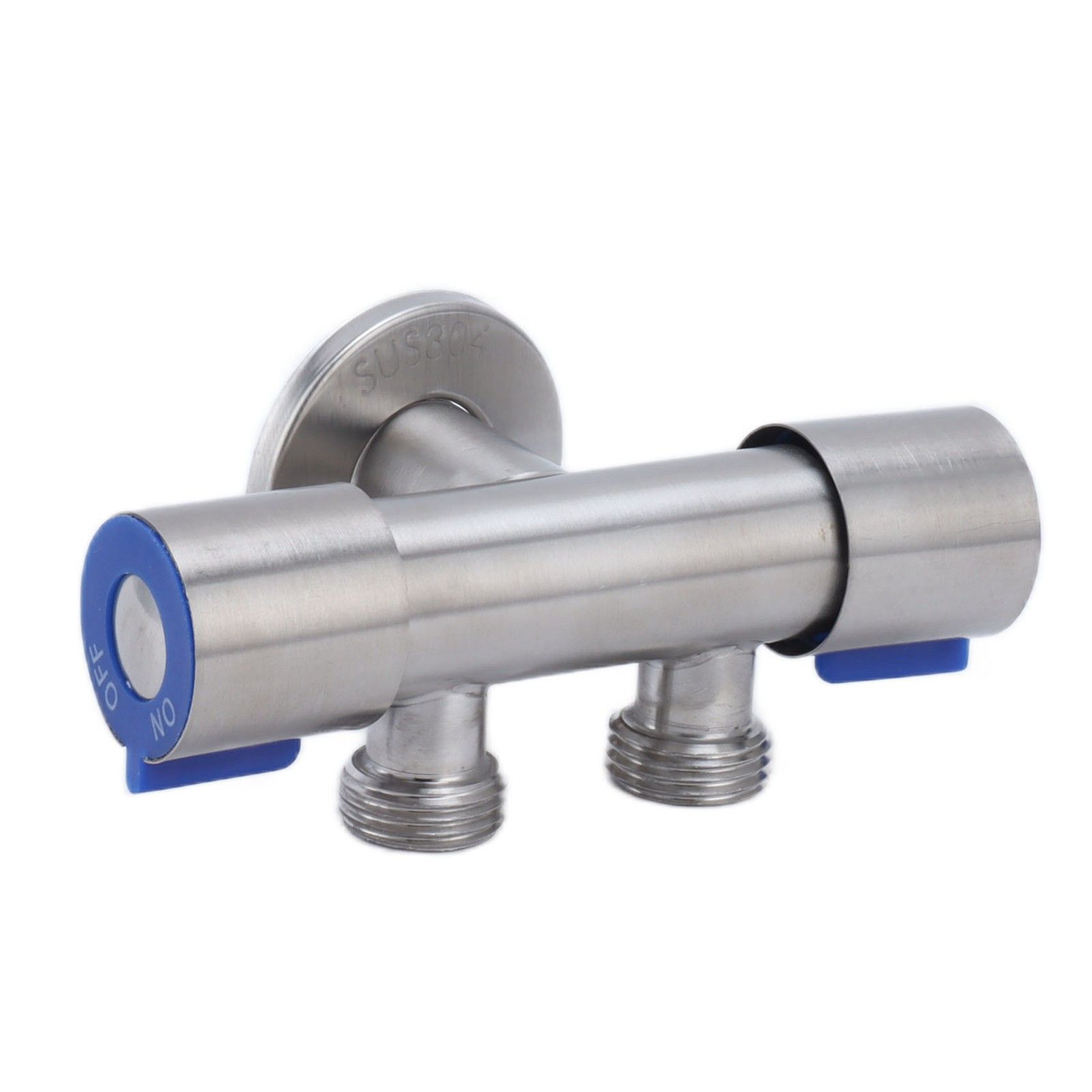 G1/2 Stainless Steel 1 Inlet 2 Outlet Angle Valve Double Handle Double Control view 2