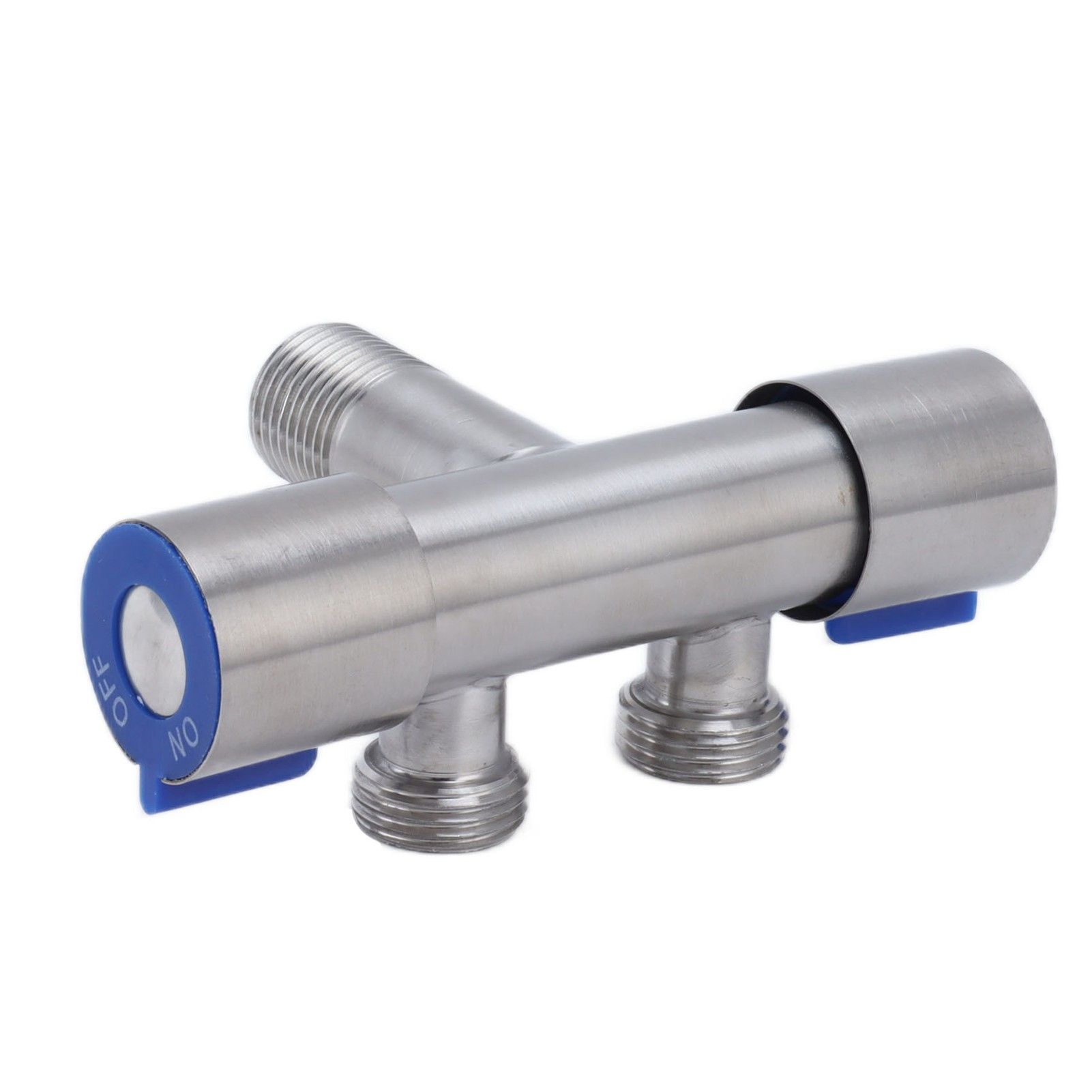G1/2 Stainless Steel 1 Inlet 2 Outlet Angle Valve Double Handle Double Control view 3