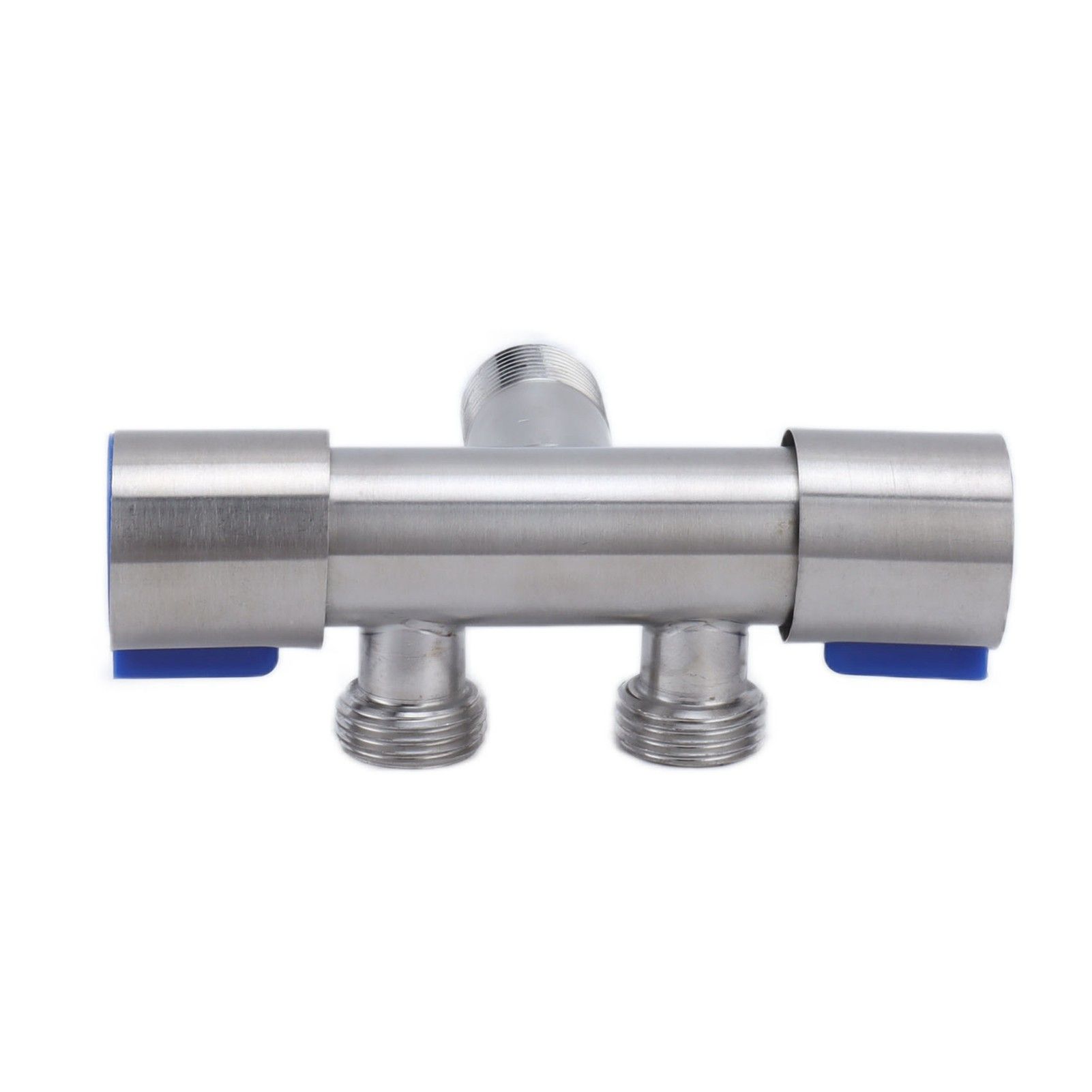 G1/2 Stainless Steel 1 Inlet 2 Outlet Angle Valve Double Handle Double Control view 5