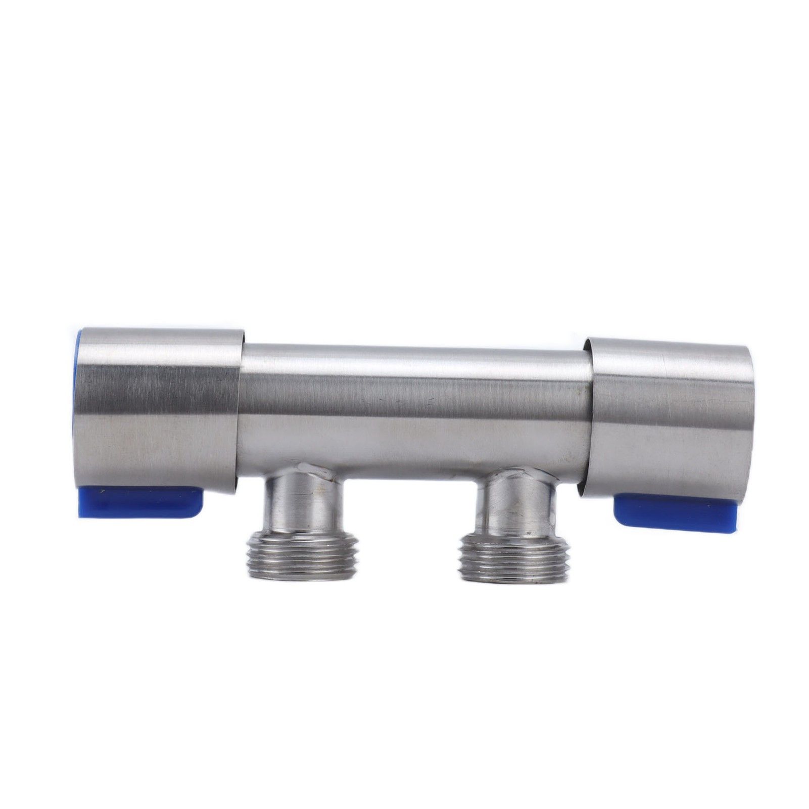 G1/2 Stainless Steel 1 Inlet 2 Outlet Angle Valve Double Handle Double Control view 7