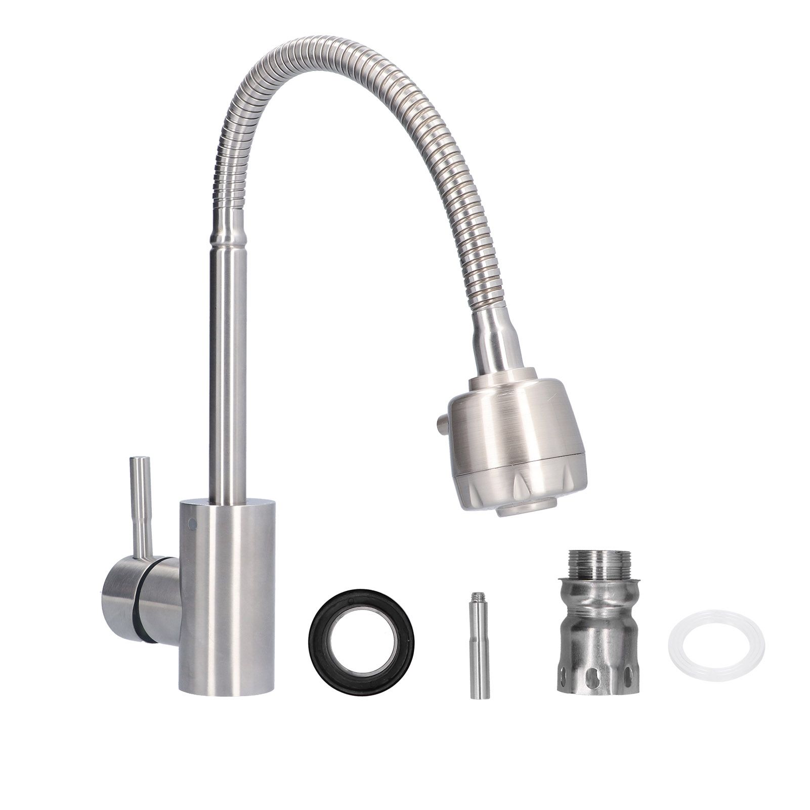 Stainless Steel Universal Water Faucet Bathroom Basin Sink Hot and Cold Water