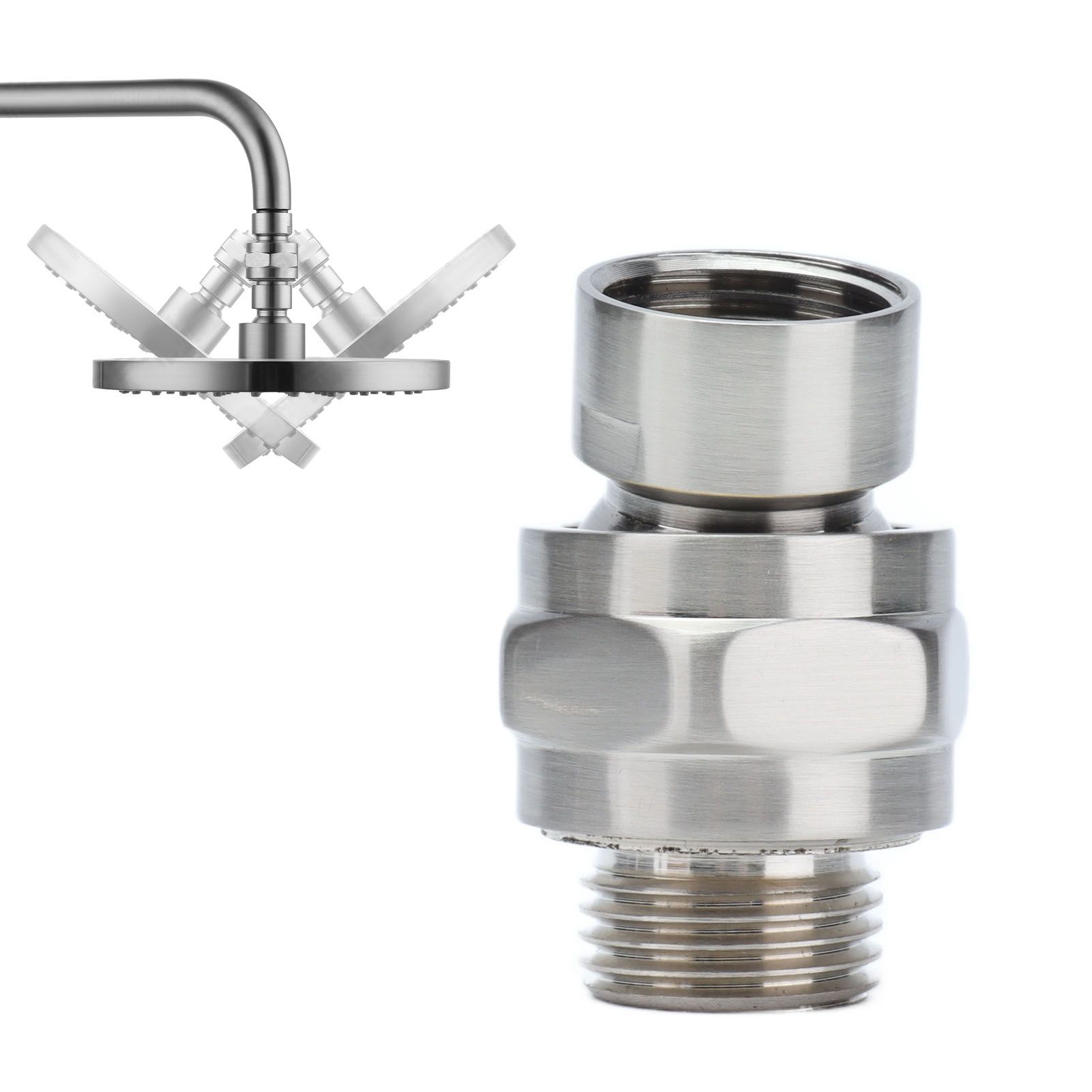 G1/2 Shower Head Adapter Copper Shower Diverter Valve for Home Bathroom Top view 11