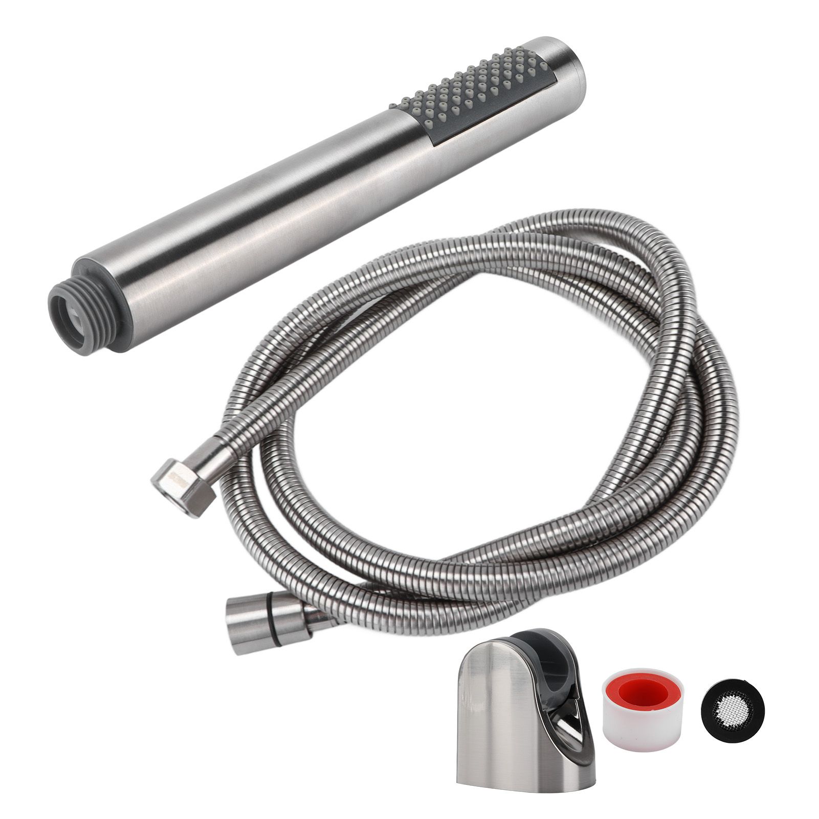 3Pcs/Set Stainless Steel Hand Shower Brushed Round Single Shower Head with view 6