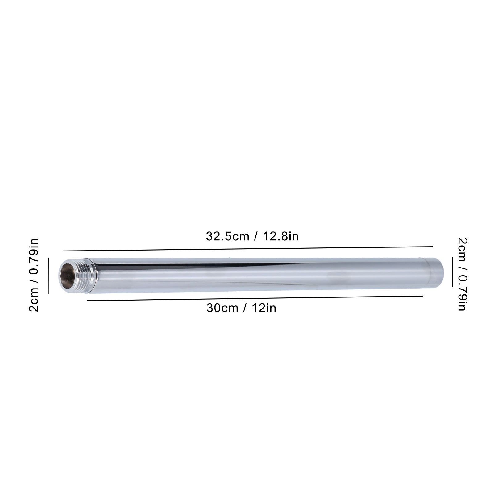 30cm/12in Shower Arm G1/2in Stainless Steel Shower Arm with Polished Chrome view 13