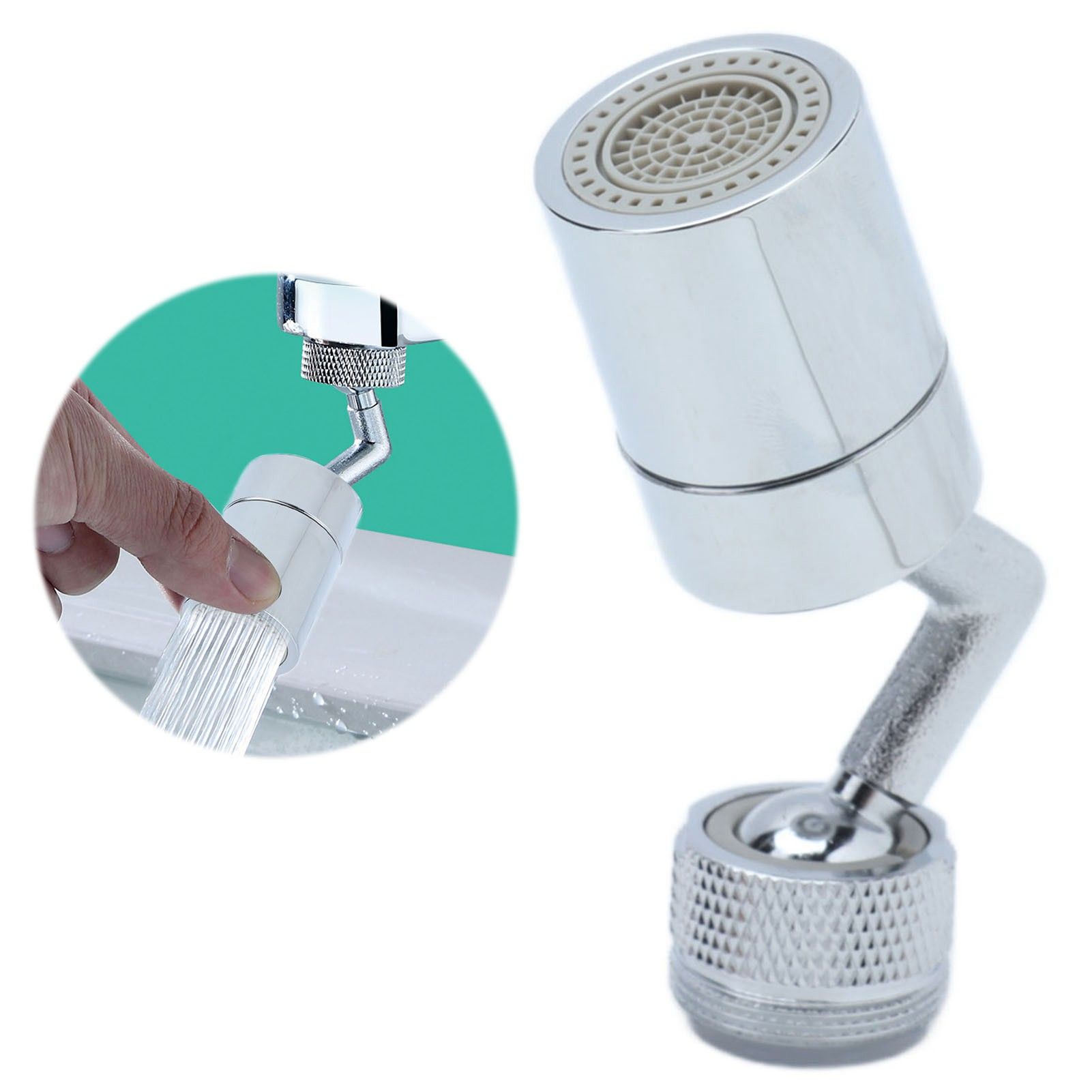 720° Rotatable Sink Faucet Aerator Sprayer Head with 2 Water Outlet Modes 4 view 11
