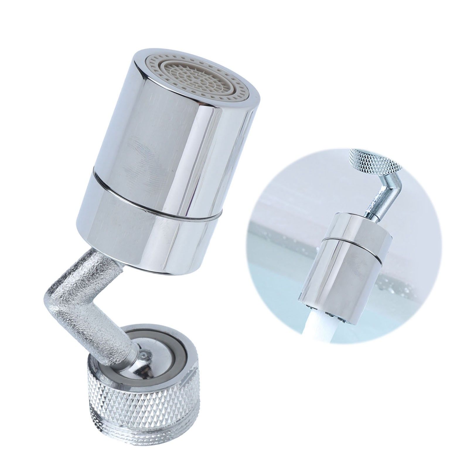 720° Rotatable Sink Faucet Aerator Sprayer Head with 2 Water Outlet Modes 4 view 12