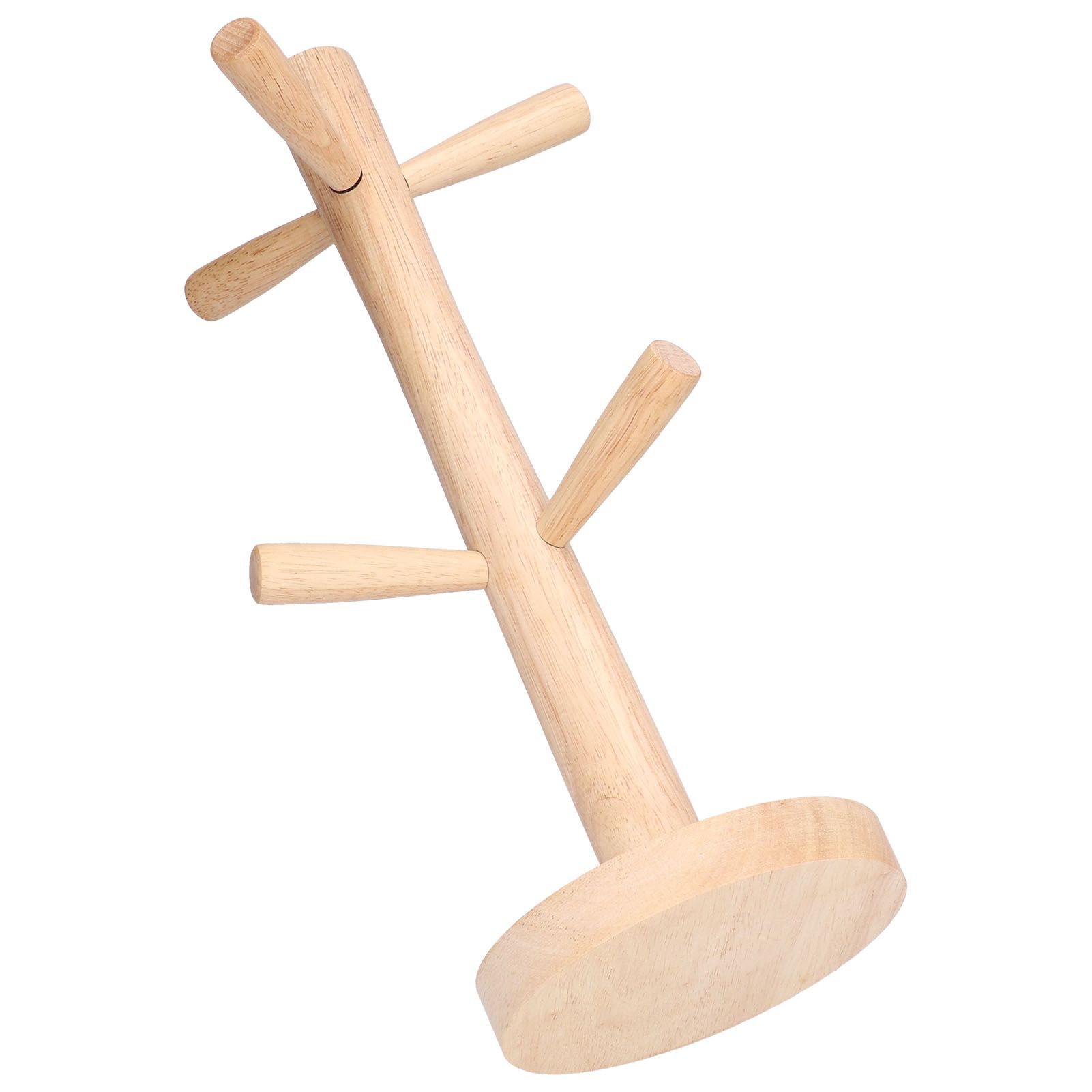 Mug Rack Wooden Thickened Durable Anti Rust Multifunctional Coffee Mug Holder view 5