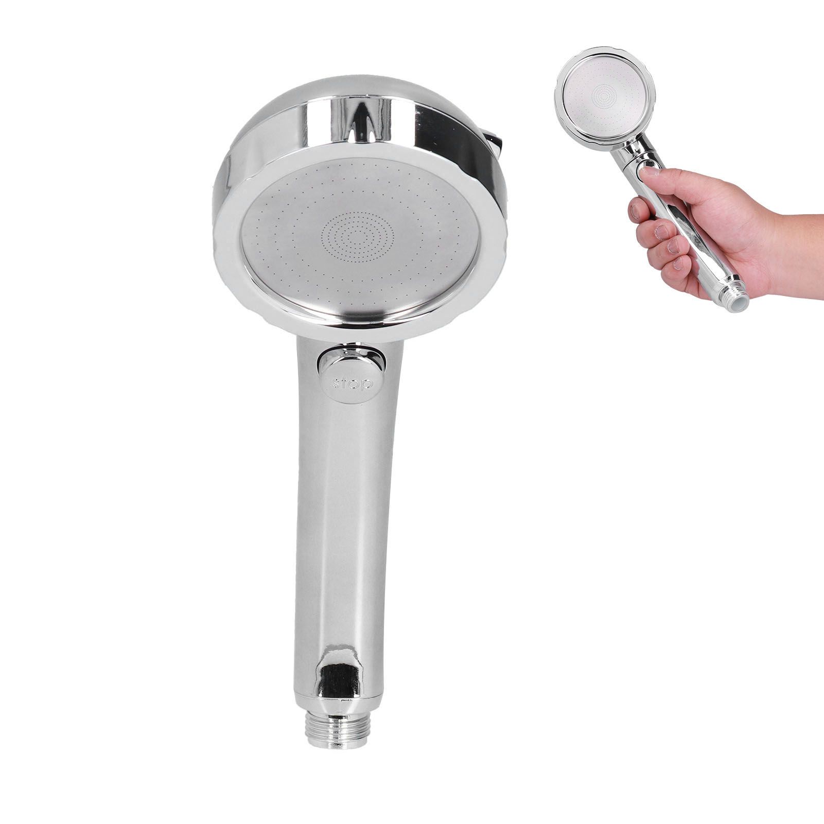 Shower Head Portable Handheld 360 Degree Rotating Three Modes Pressure One view 10