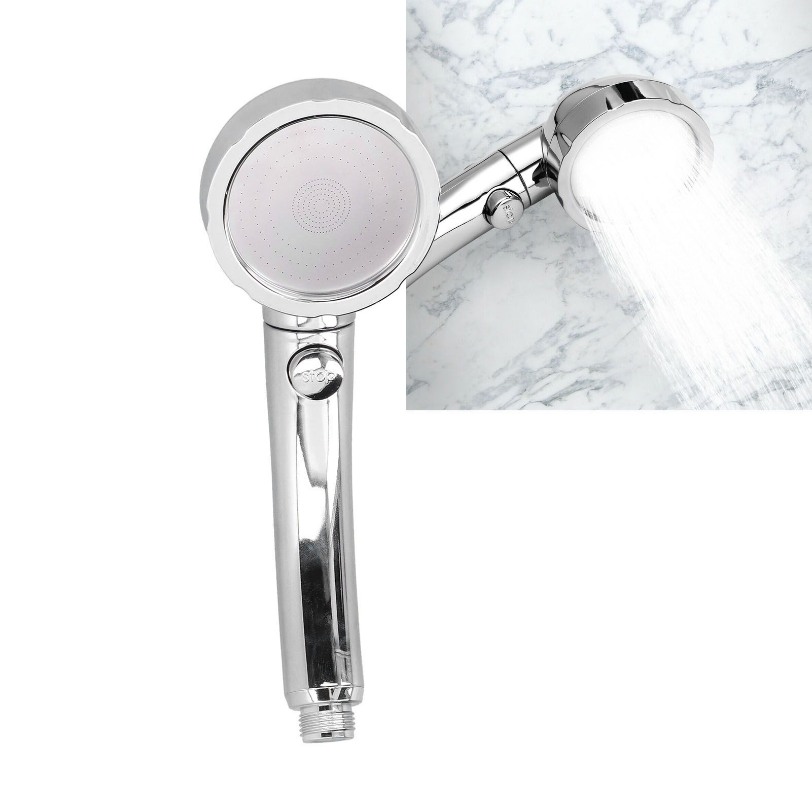 Shower Head Portable Handheld 360 Degree Rotating Three Modes Pressure One view 12