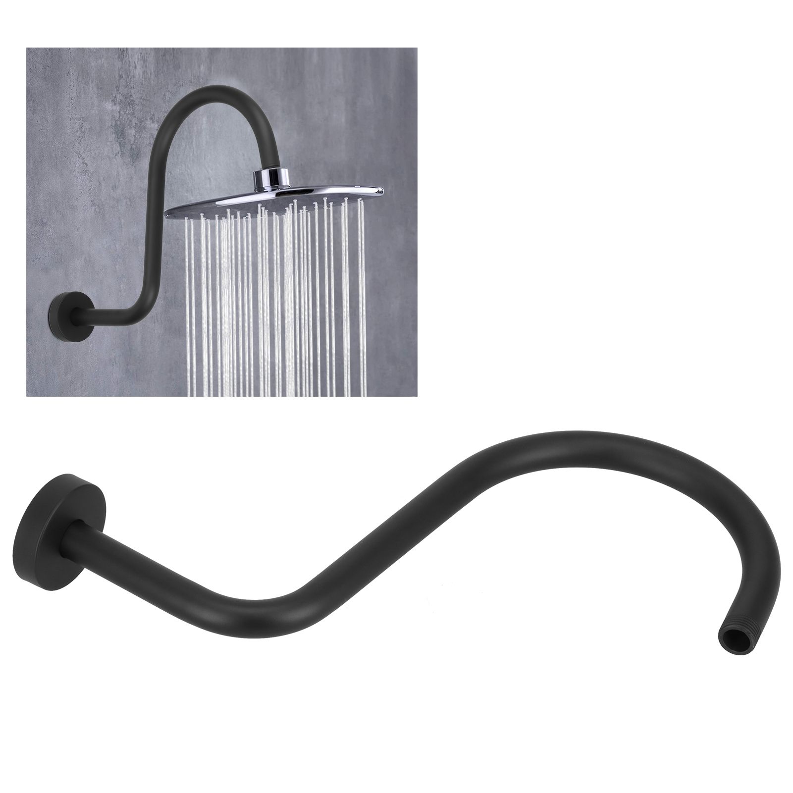 Shower Arm S Shape Gooseneck Stainless Steel Shower Head Extension Arm view 11