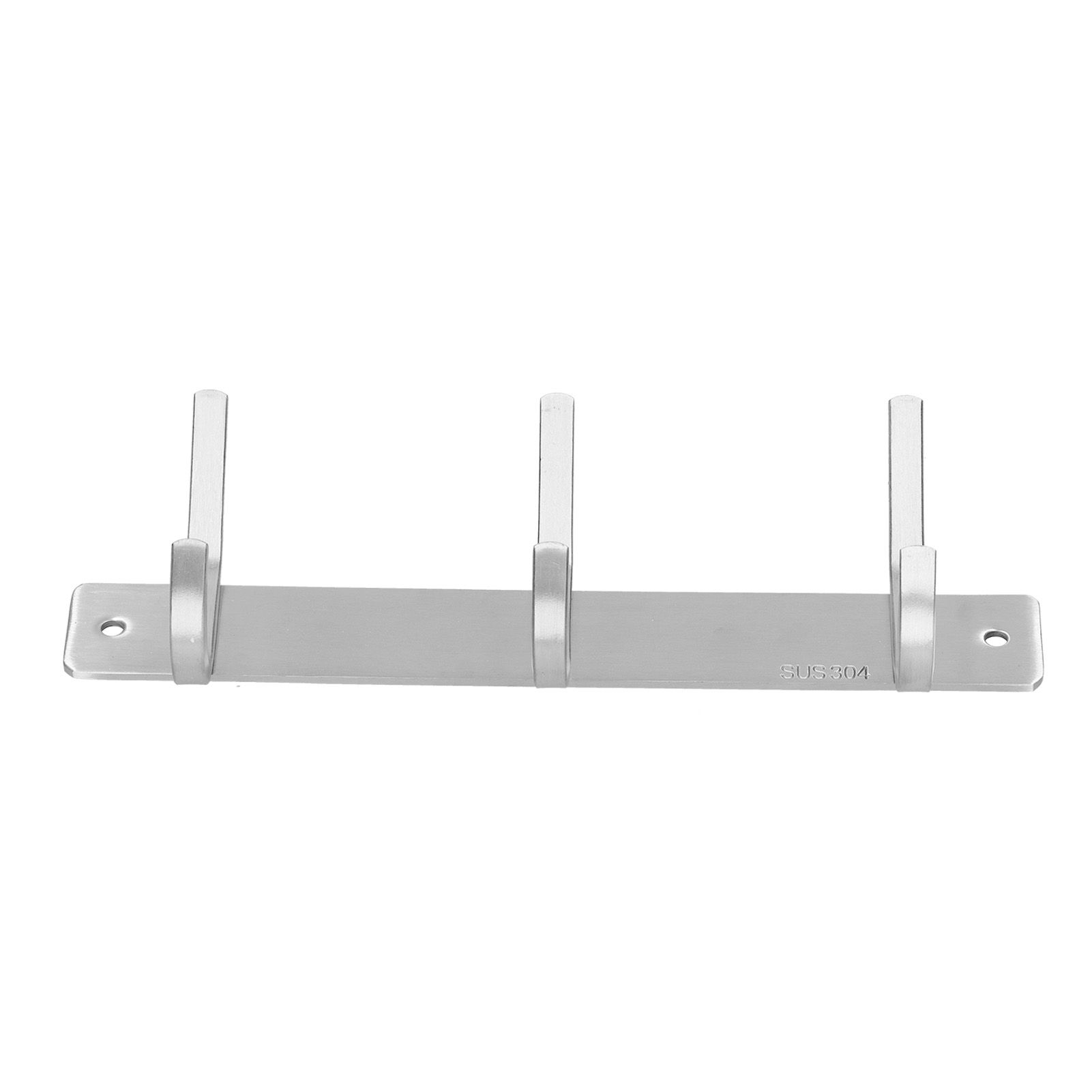 Wall Mounted Kitchen Hanger with 3 Hooks 304 Stainless Steel Punching Cloth view 4