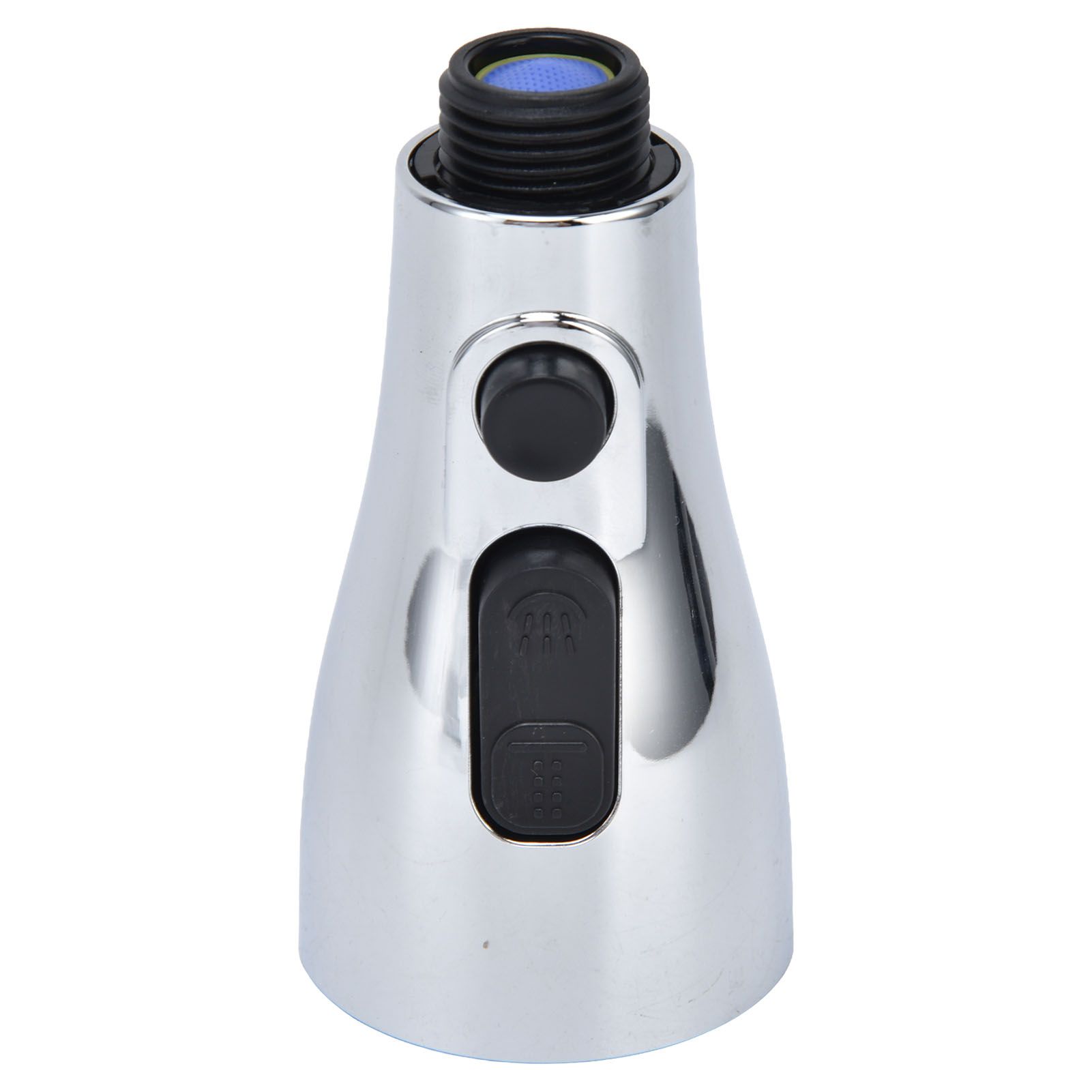 Faucet Spray Head G1/2 Brushed Silver 3 Functions Pull Down Sprayer Nozzle for