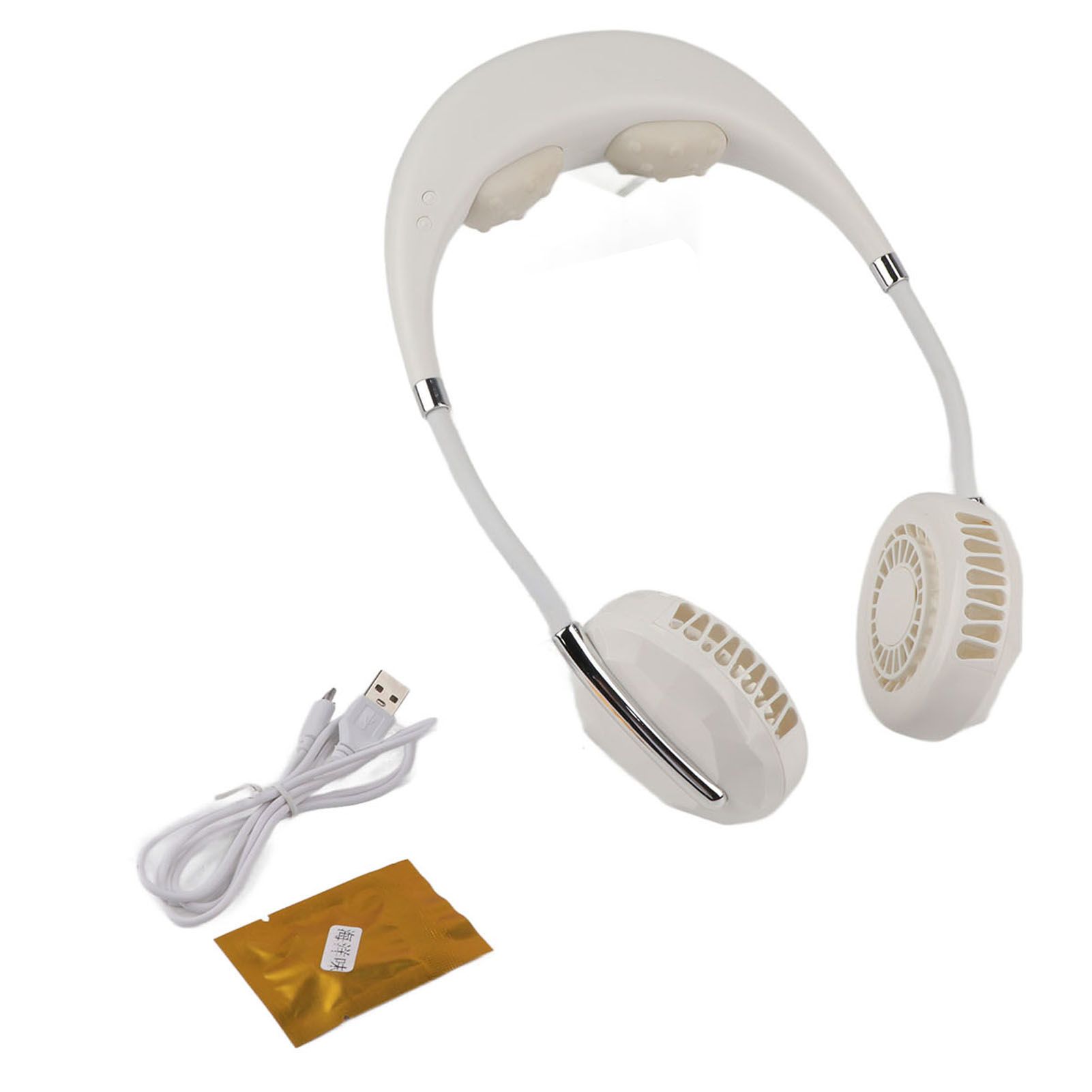 Hanging Neck Fan Portable Multifunction Leafless Massage Aromatherapy Neck — image 1