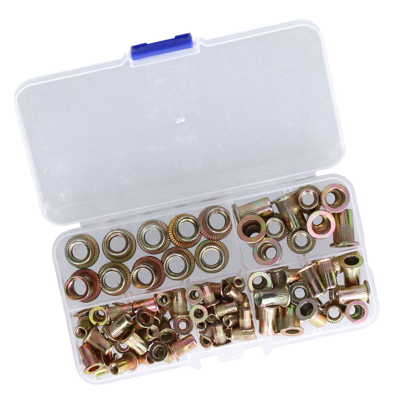 100PCS Threaded Inserts M3‑M8 Portable Galvanized Carbon Steel High Strength view 3
