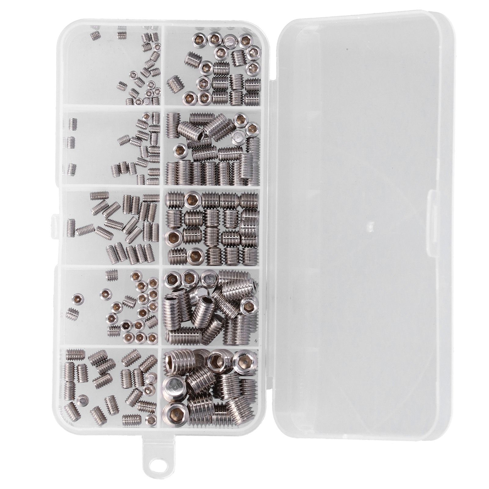 220 Pcs Grub Screw Stainless Steel M3 to M8 Inner Hex Concave End Tight Joint view 7
