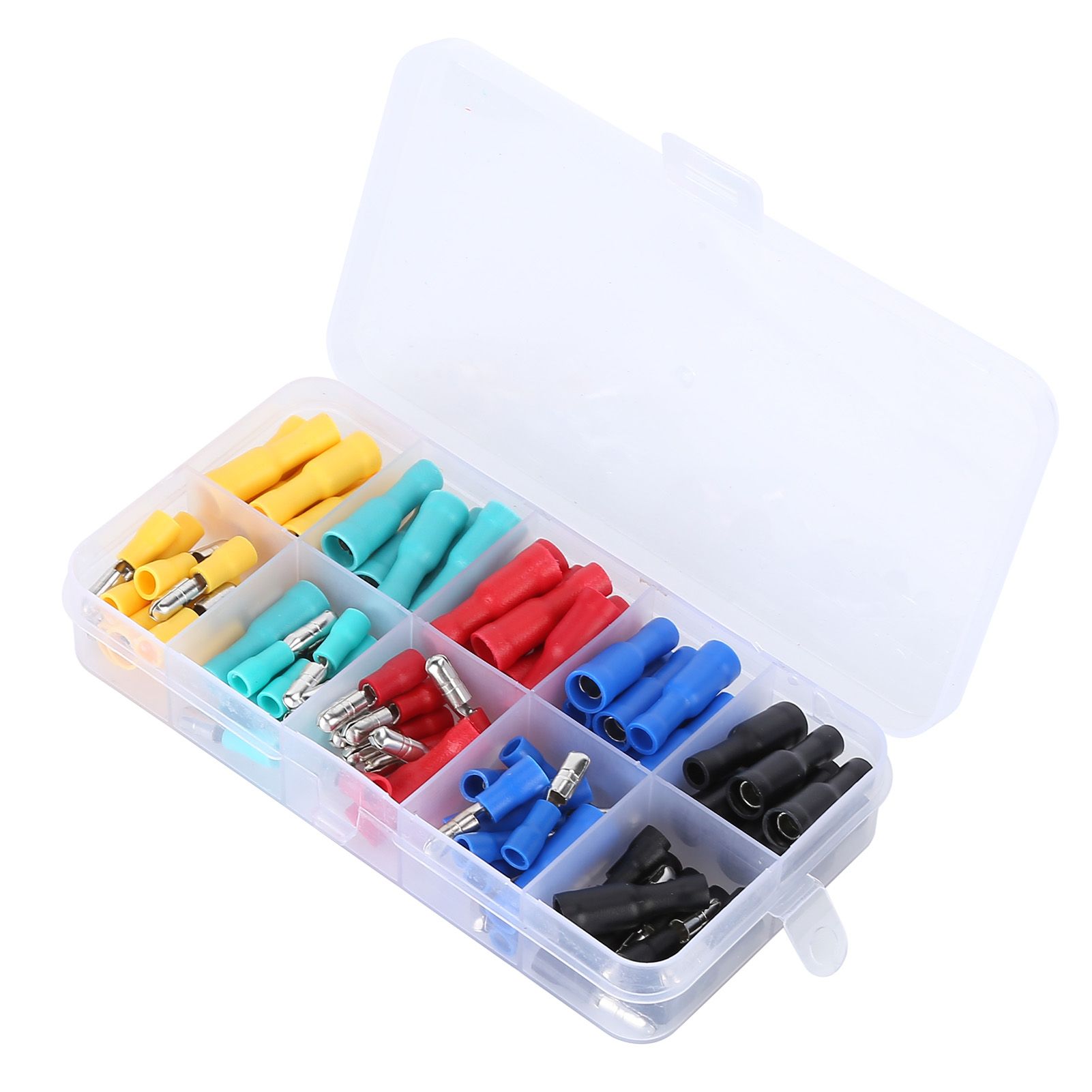 100Pcs Electrical Wire Terminal Male Female Many Colours Plug in Type Cold view 7