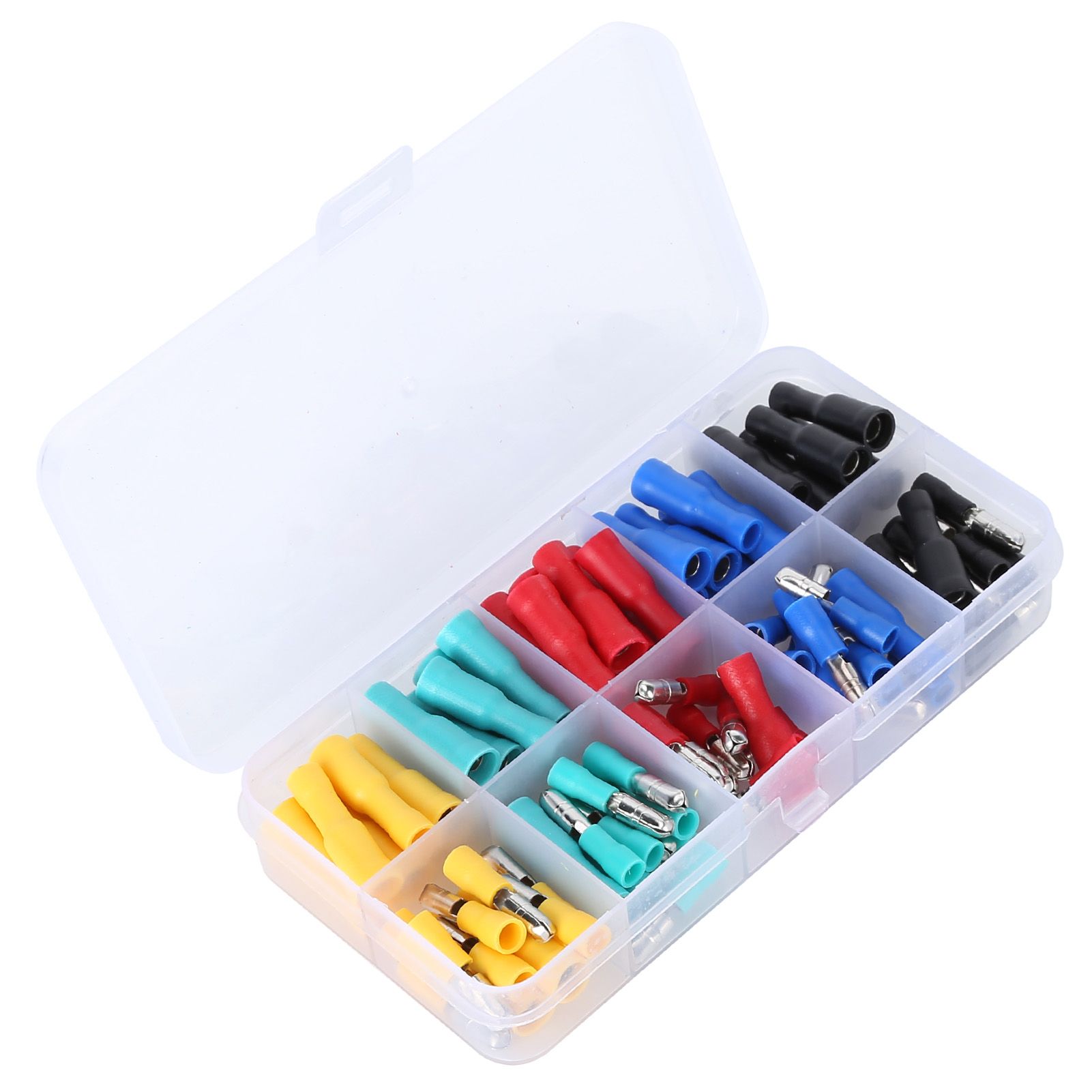 100Pcs Electrical Wire Terminal Male Female Many Colours Plug in Type Cold view 10