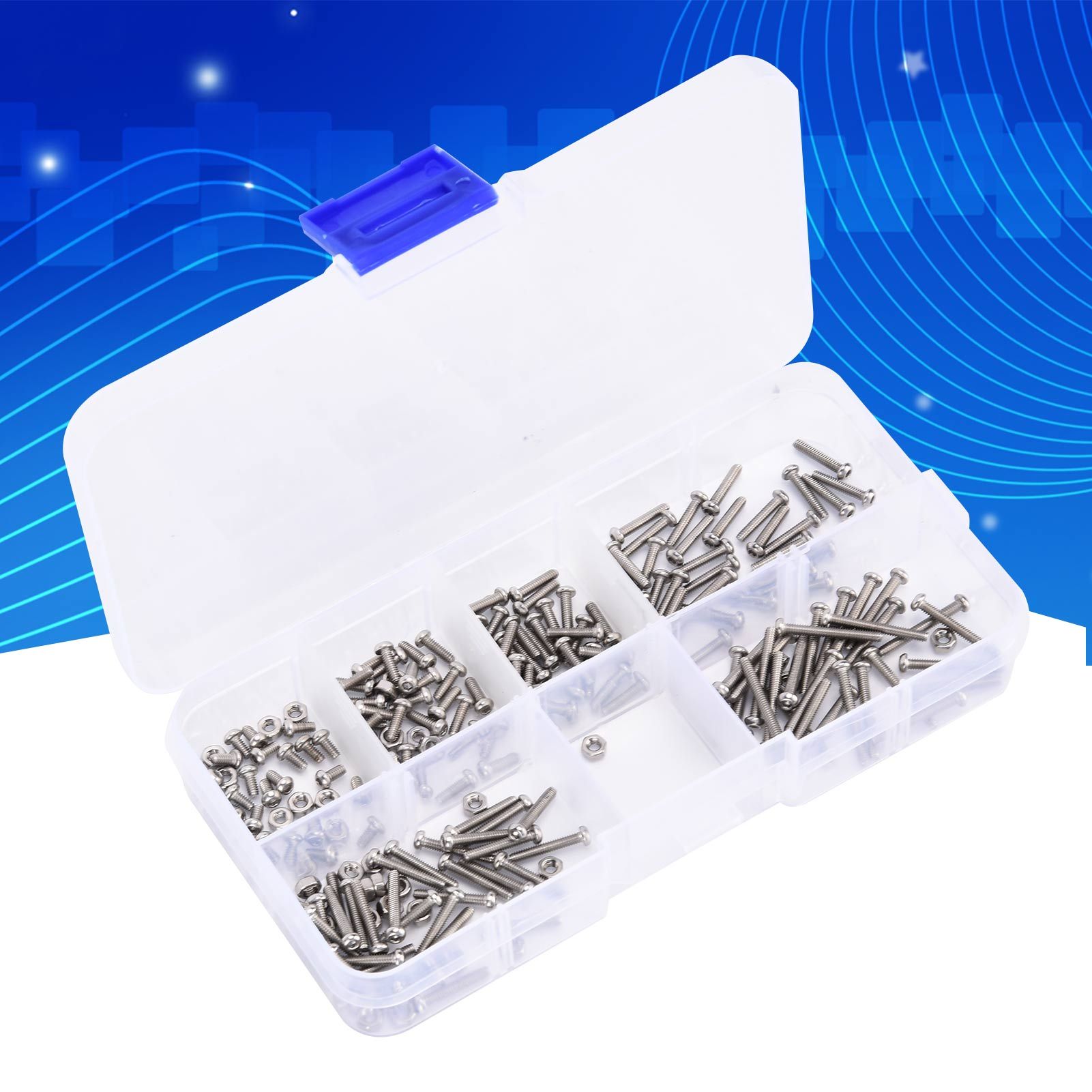 230Pcs Screw Nut Combination Set Stainless Steel M2 Small Volume Tool view 11