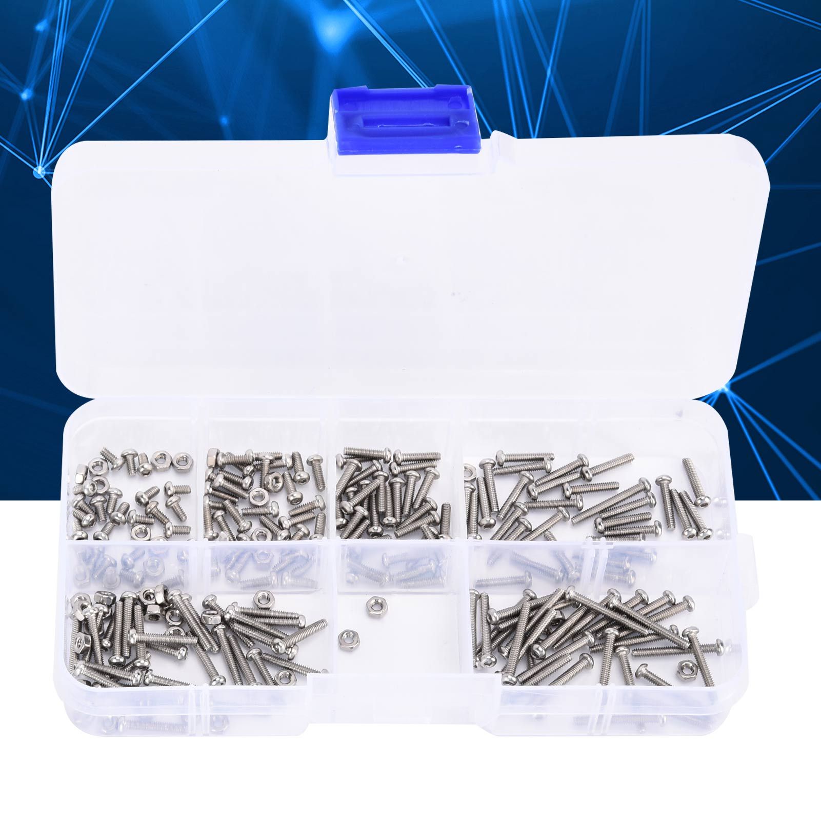 230Pcs Screw Nut Combination Set Stainless Steel M2 Small Volume Tool view 12