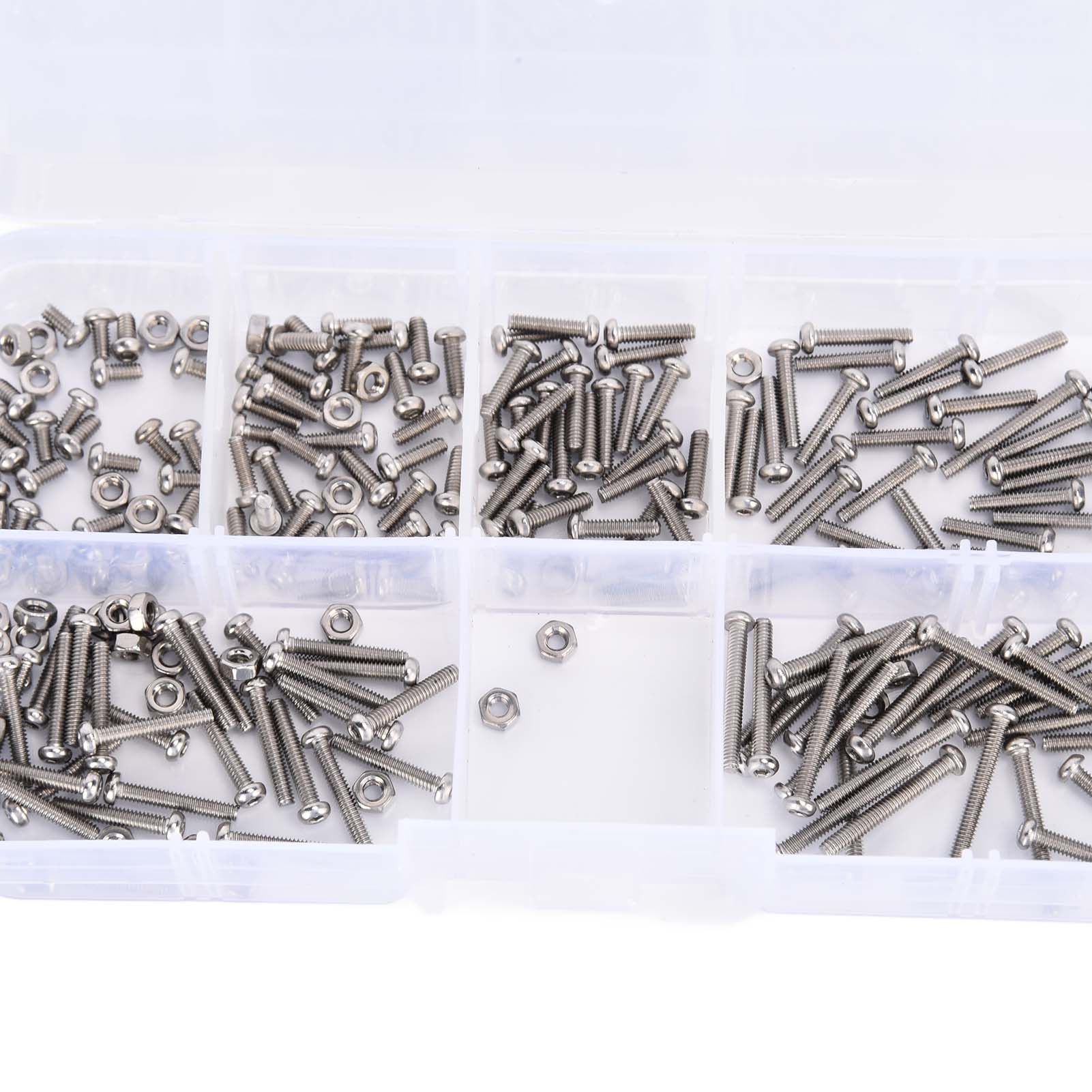 230Pcs Screw Nut Combination Set Stainless Steel M2 Small Volume Tool view 14