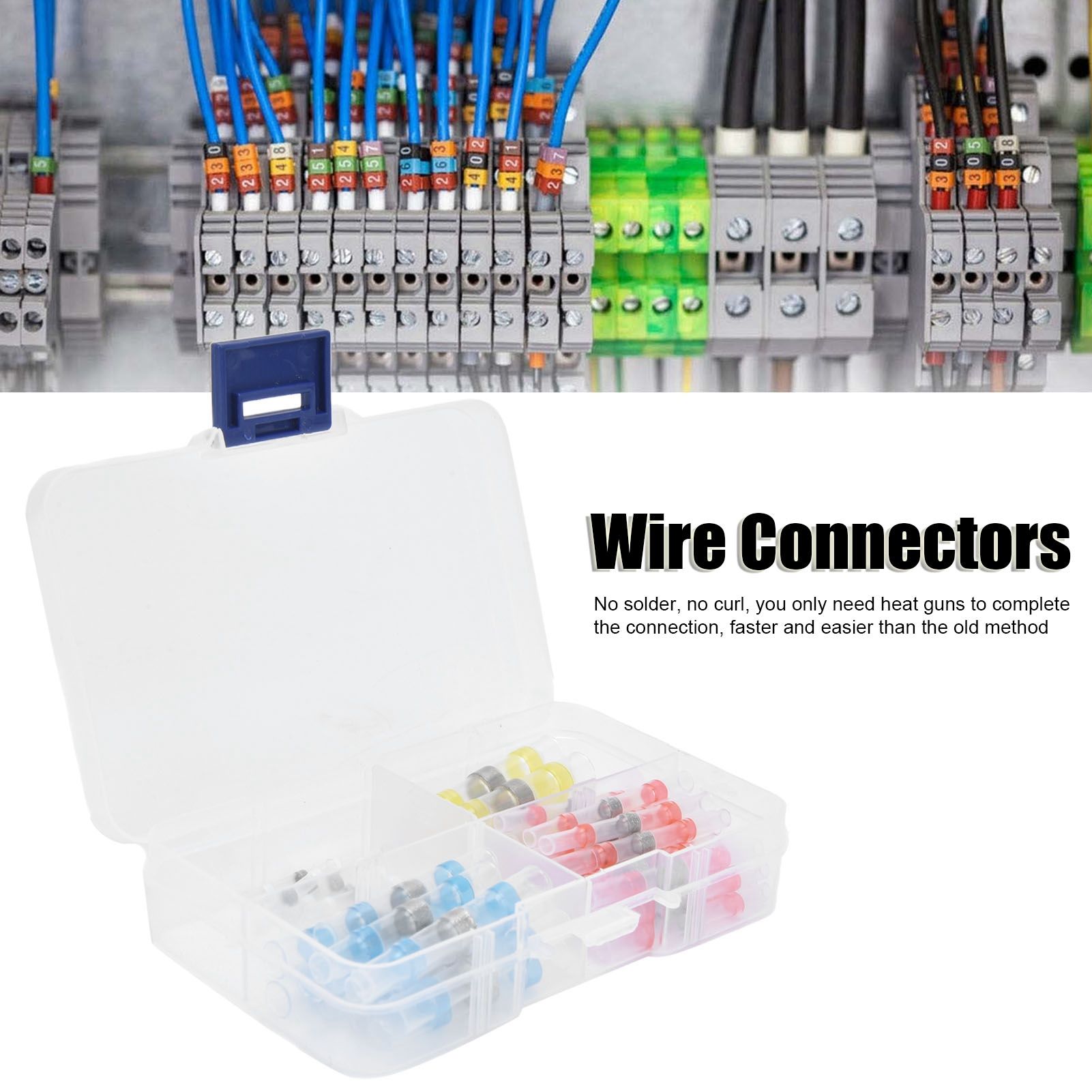 50pcs Waterproof Wire Connectors Bendable Marine Grade Insulated Electrical view 15