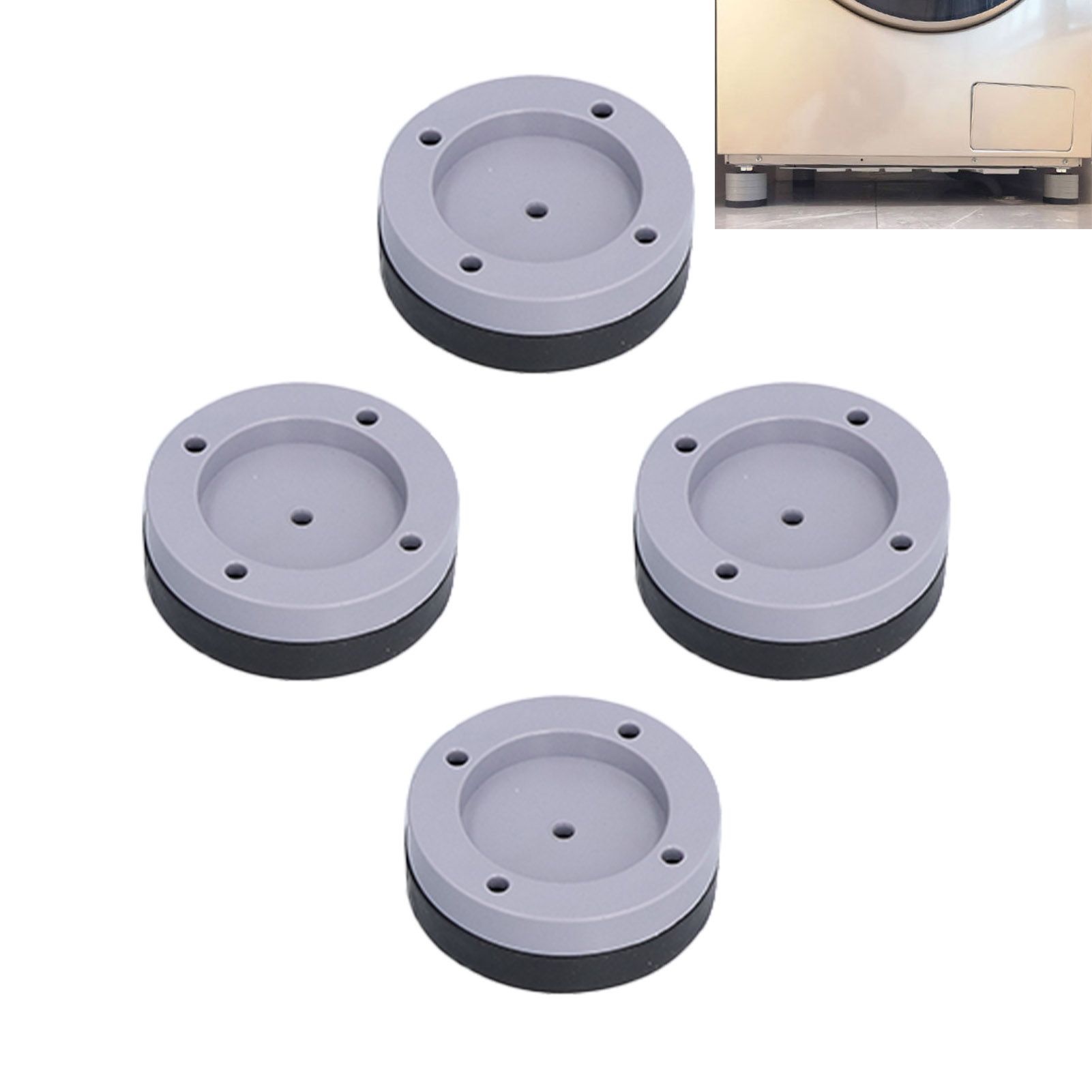 4Pcs Non Slip Anti Vibration Pad Anti Shock Absorbing Feet Pad for Automatic view 11