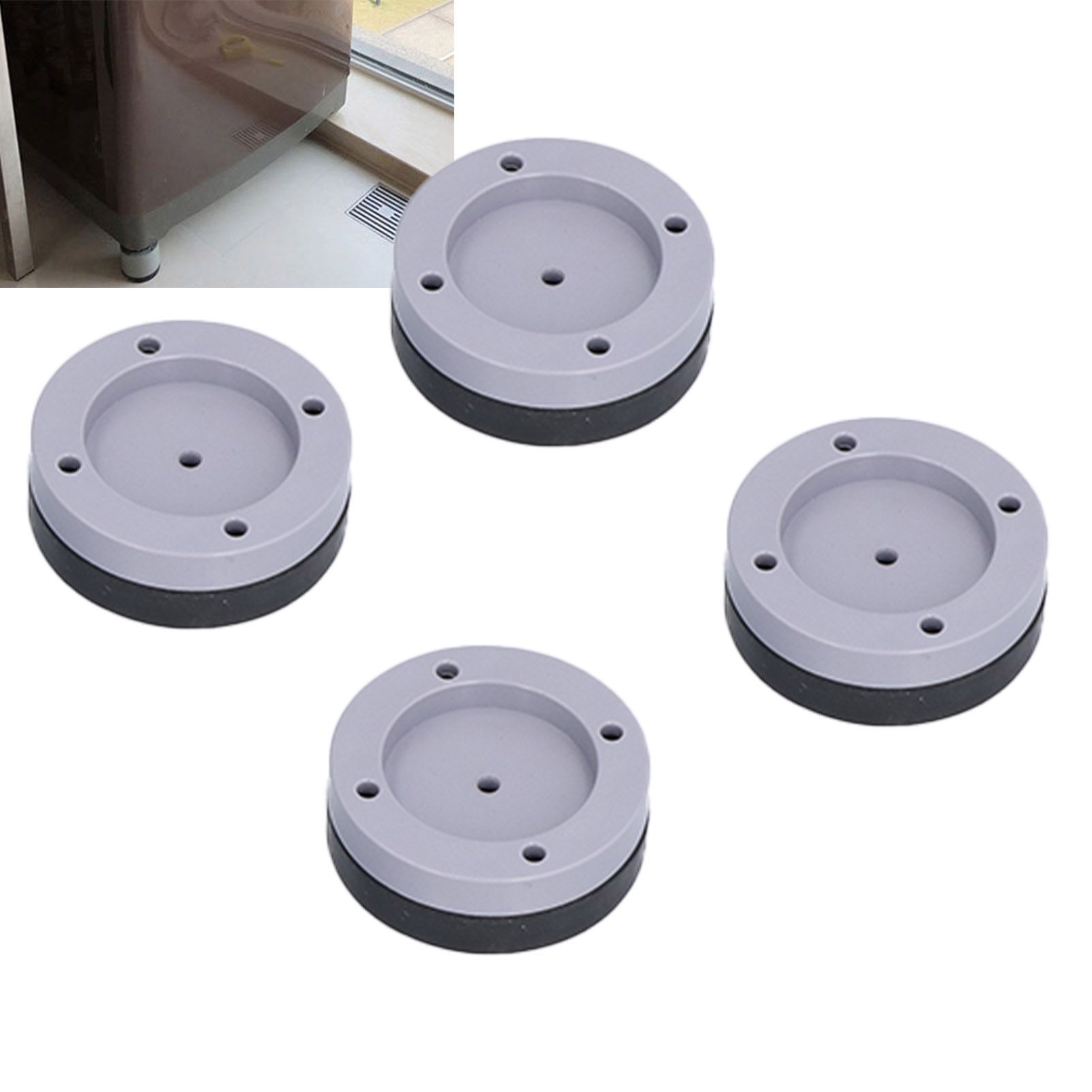 4Pcs Non Slip Anti Vibration Pad Anti Shock Absorbing Feet Pad for Automatic view 12