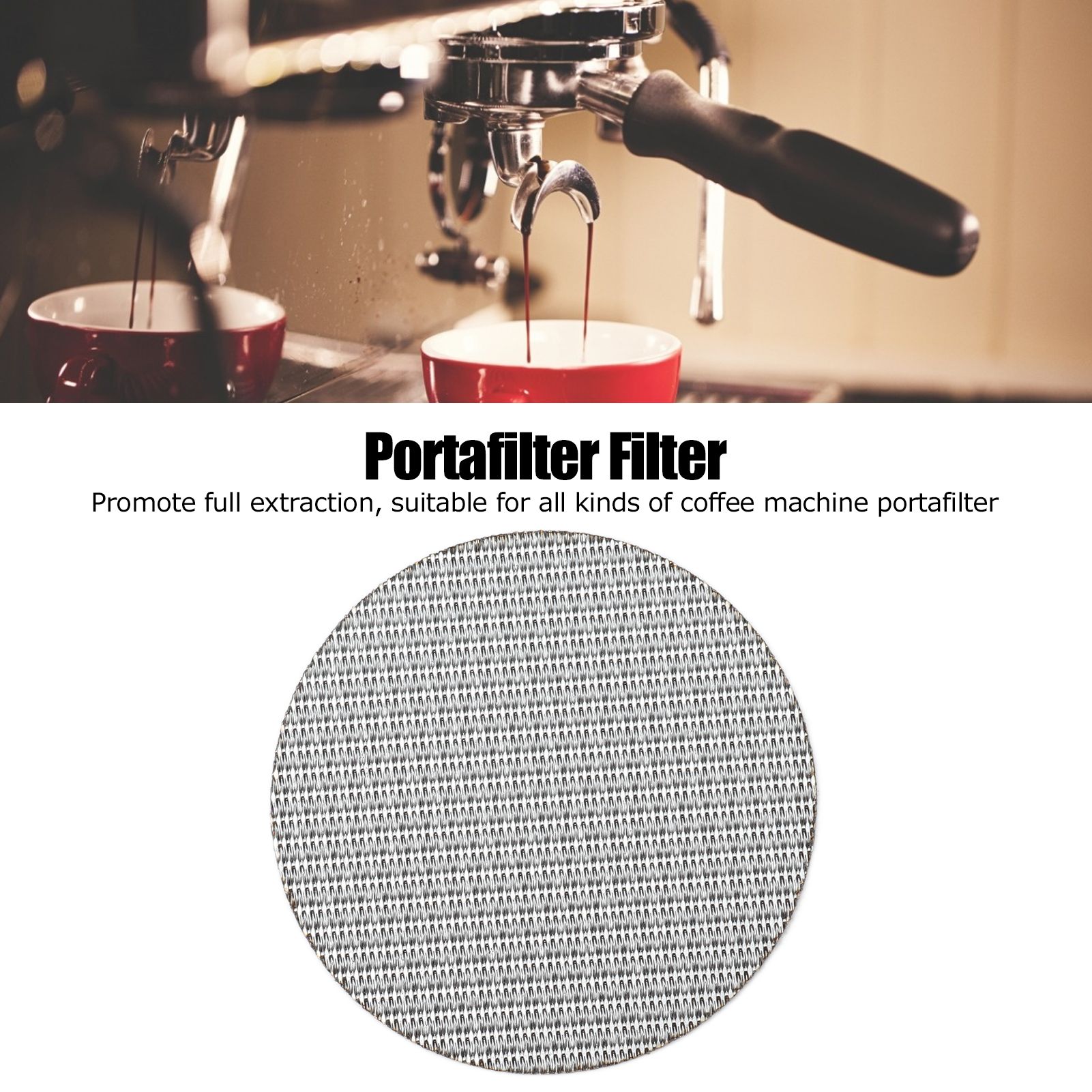 Coffee Portafilter Screen Reusable 316 Stainless Steel Puck Screen Filter view 15