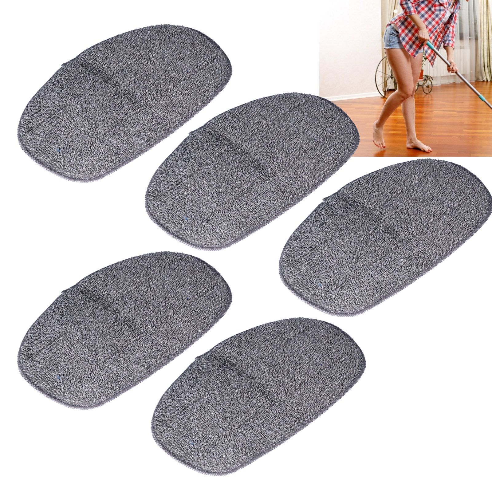5PCS Steam Mop Cloth Ultrafine Fiber Mop Pads Replacement Accessory Fit for view 12