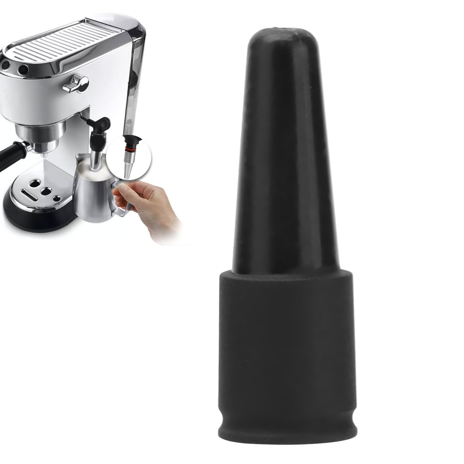 Coffee Machine Steam Nozzle 1 Hole Silicone Milk Foam Spout Replacement for view 12