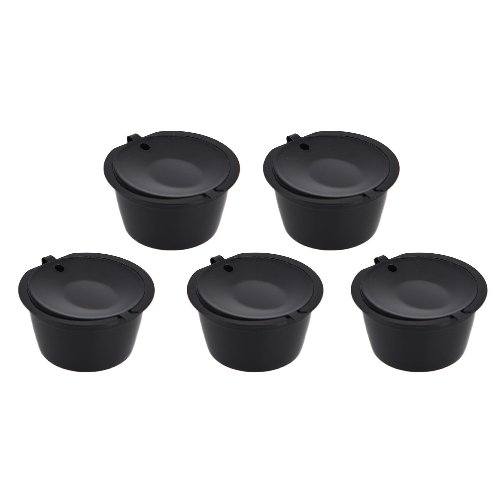 5Pcs 50ml Coffee Capsule Reusable Coffee Filter Cup with Spoon for DOLCE GUSTO view 3