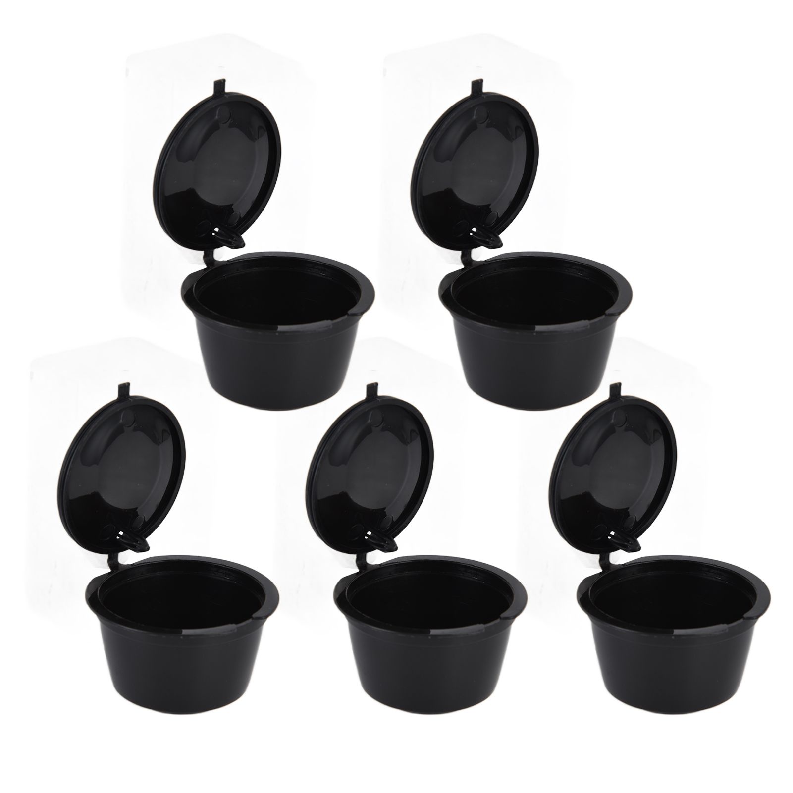 5Pcs 50ml Coffee Capsule Reusable Coffee Filter Cup with Spoon for DOLCE GUSTO view 9