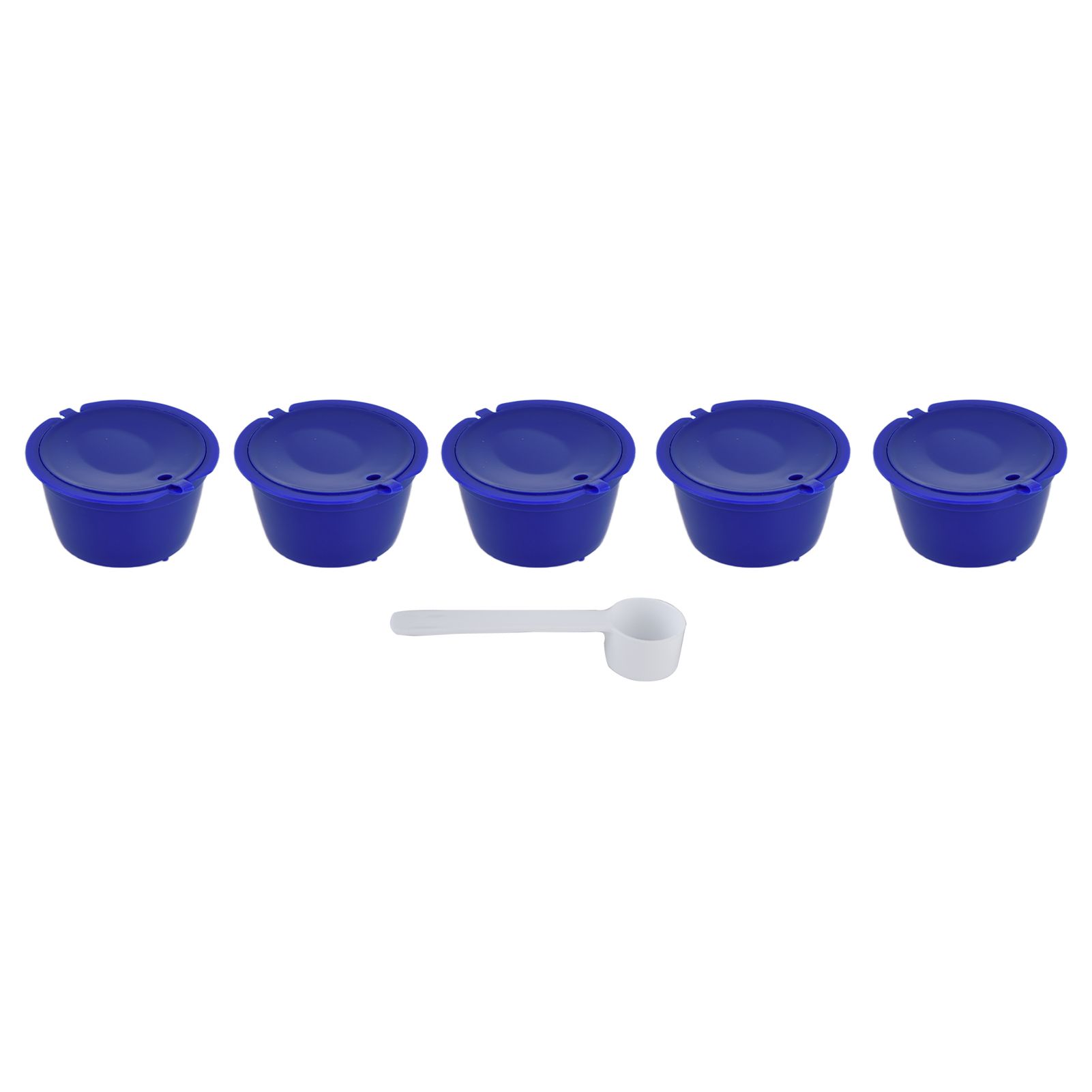 5Pcs 50ml Coffee Capsule Reusable Coffee Filter Cup with Spoon for DOLCE GUSTO