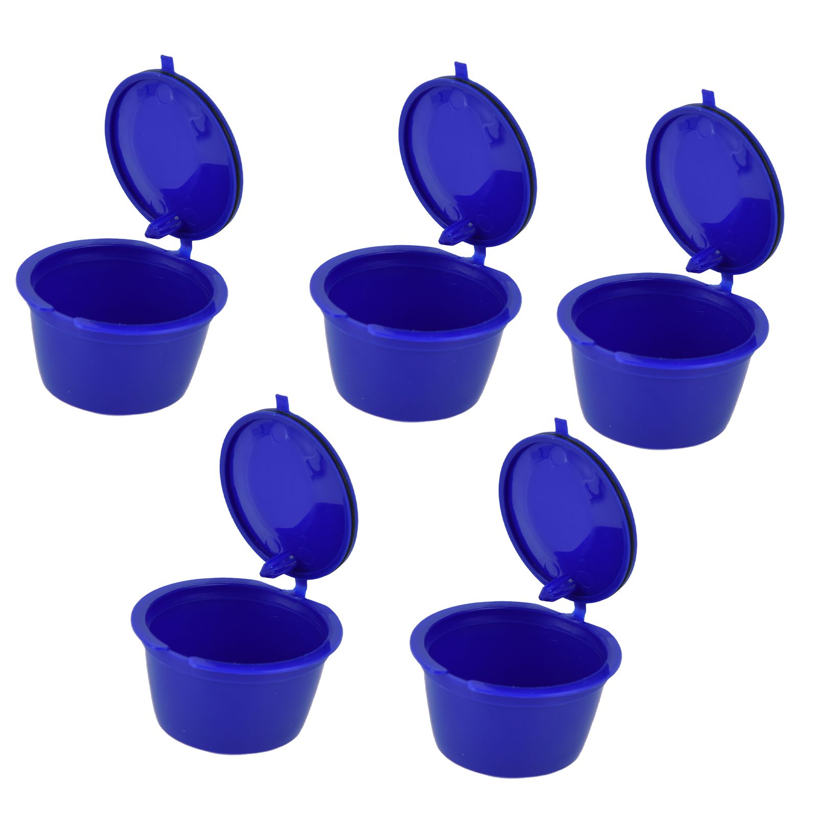 5Pcs 50ml Coffee Capsule Reusable Coffee Filter Cup with Spoon for DOLCE GUSTO view 2