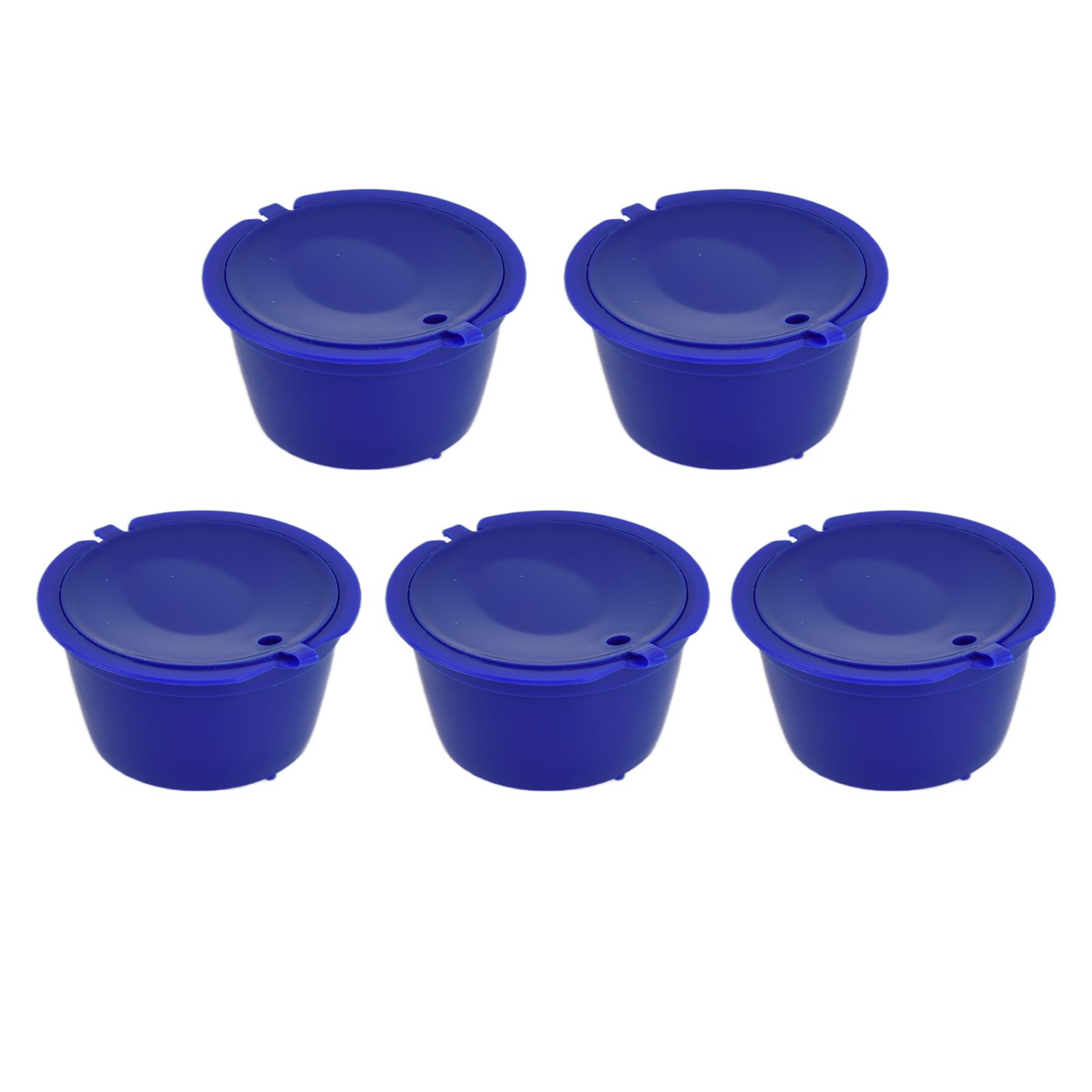 5Pcs 50ml Coffee Capsule Reusable Coffee Filter Cup with Spoon for DOLCE GUSTO view 3