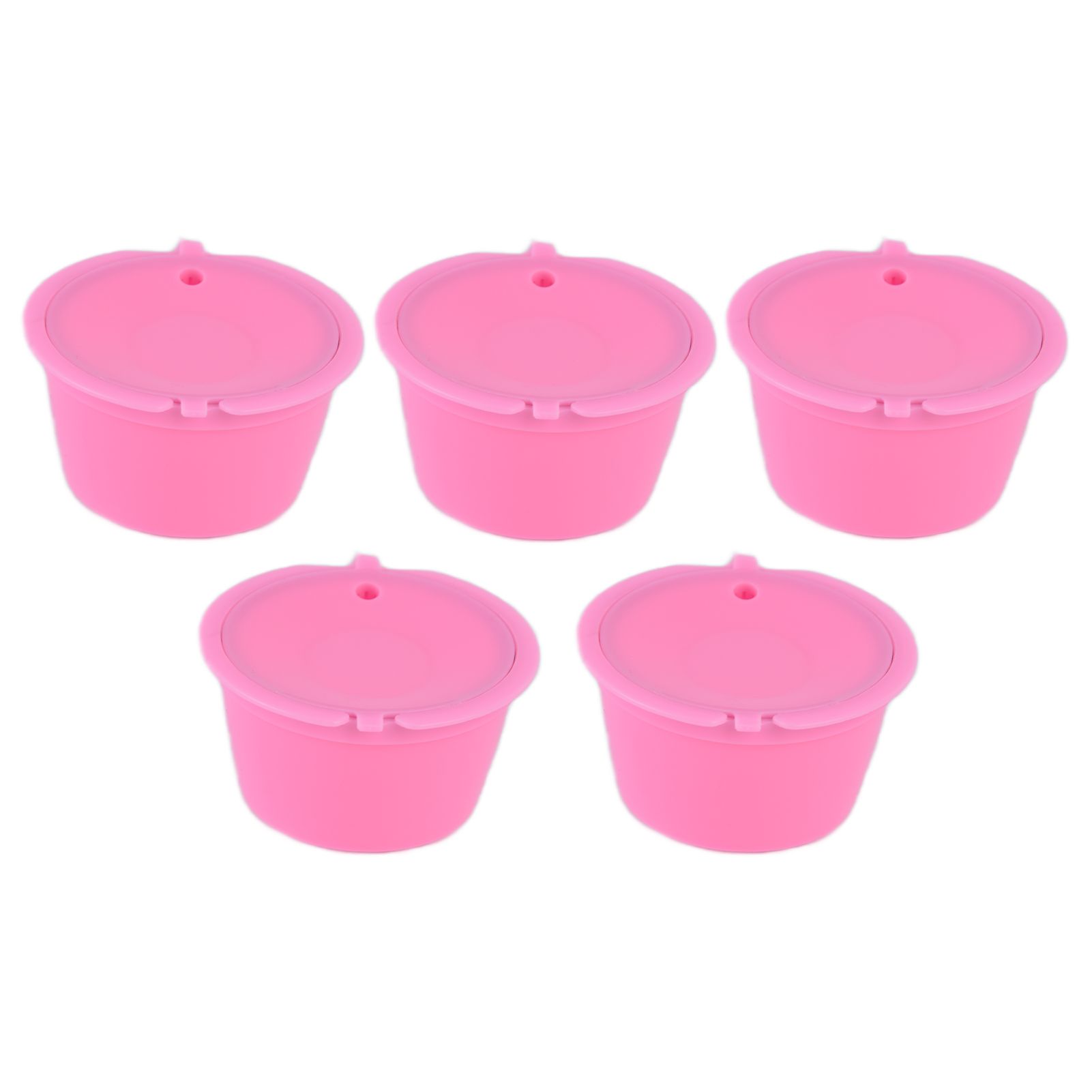 5Pcs 50ml Coffee Capsule Reusable Coffee Filter Cup with Spoon for DOLCE GUSTO view 2