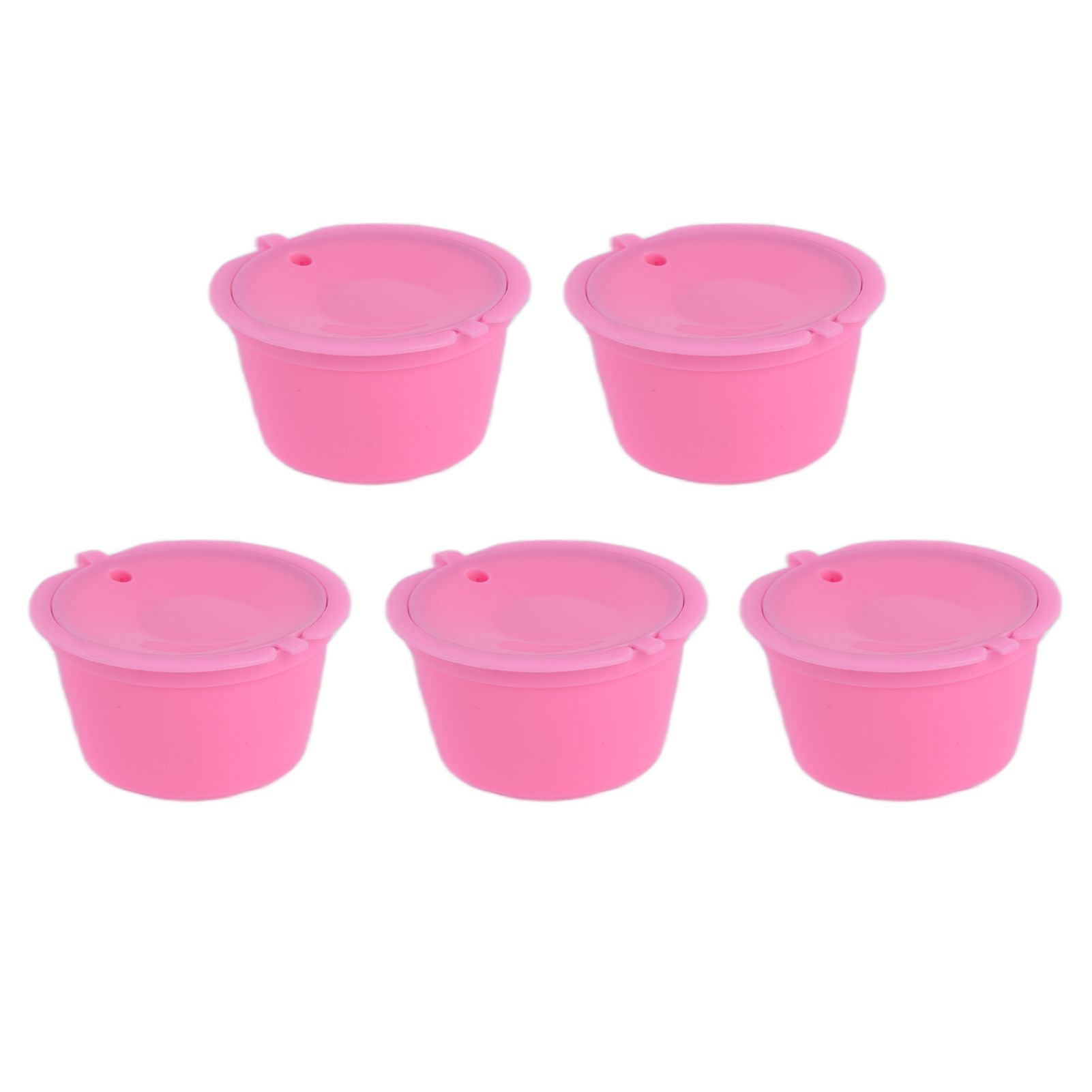 5Pcs 50ml Coffee Capsule Reusable Coffee Filter Cup with Spoon for DOLCE GUSTO view 3
