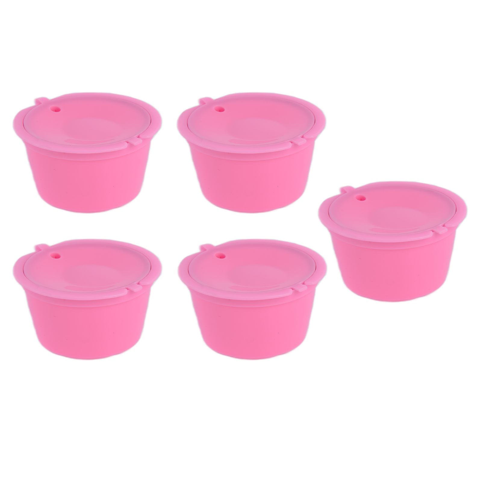5Pcs 50ml Coffee Capsule Reusable Coffee Filter Cup with Spoon for DOLCE GUSTO view 4